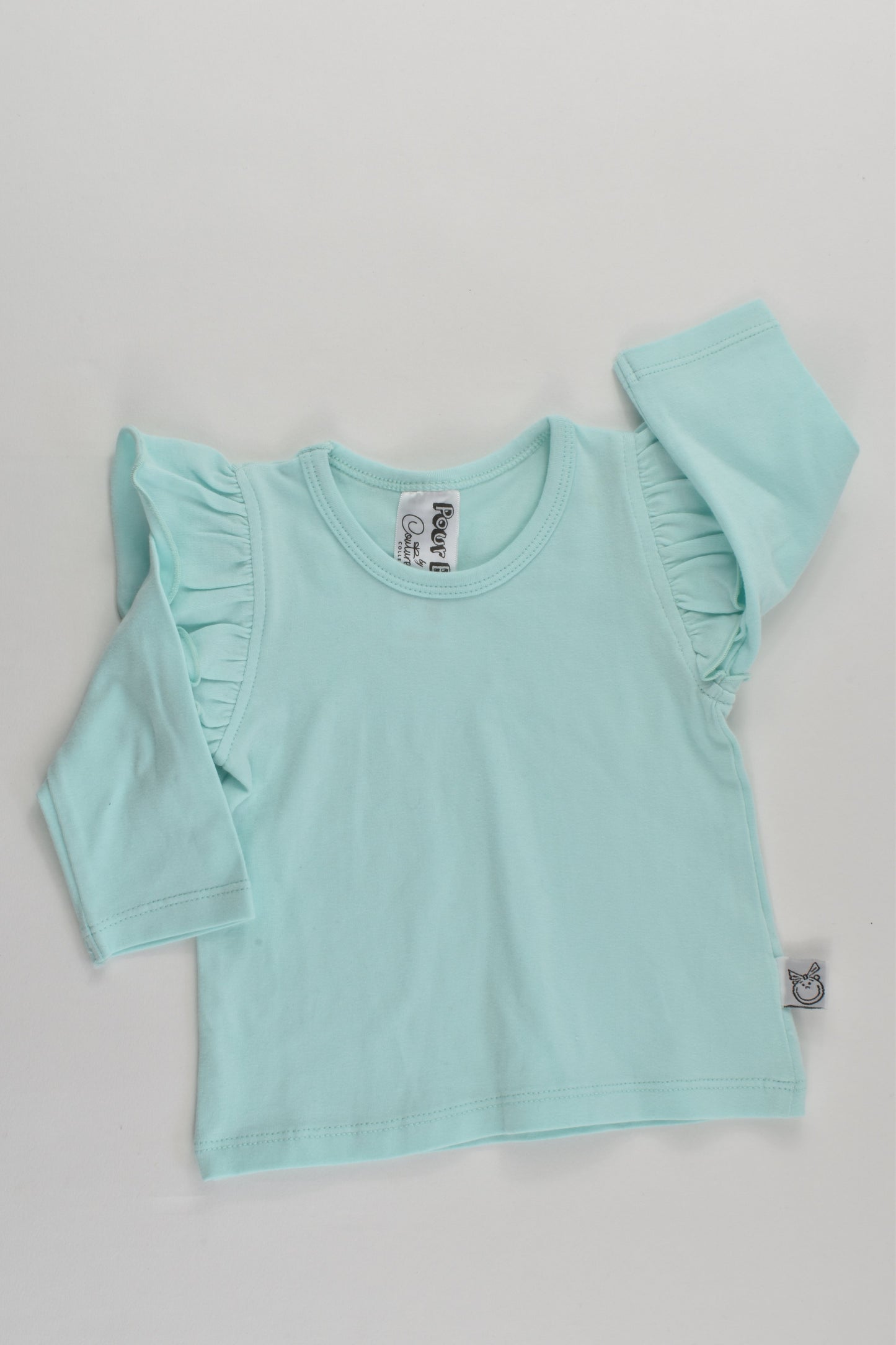 Pour Bebe by Couturekidz Size 000 Ruffle Sleeves Top