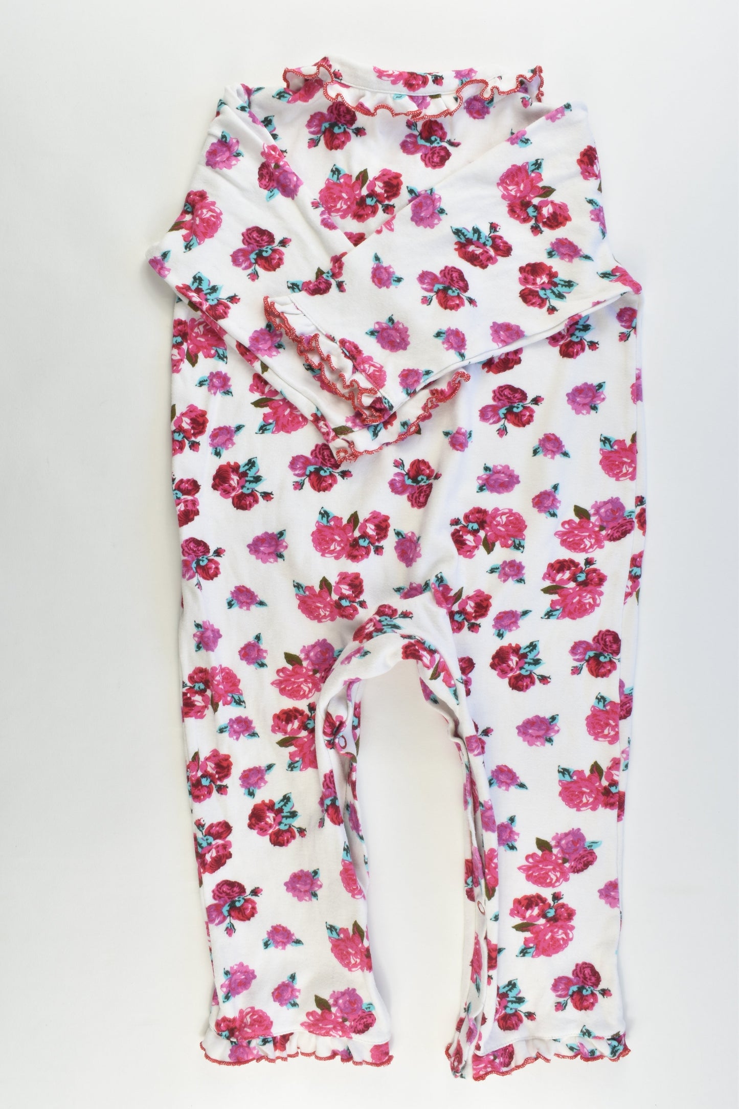 Powell Craft Boutique England Size 12-18 months Roses Playsuit