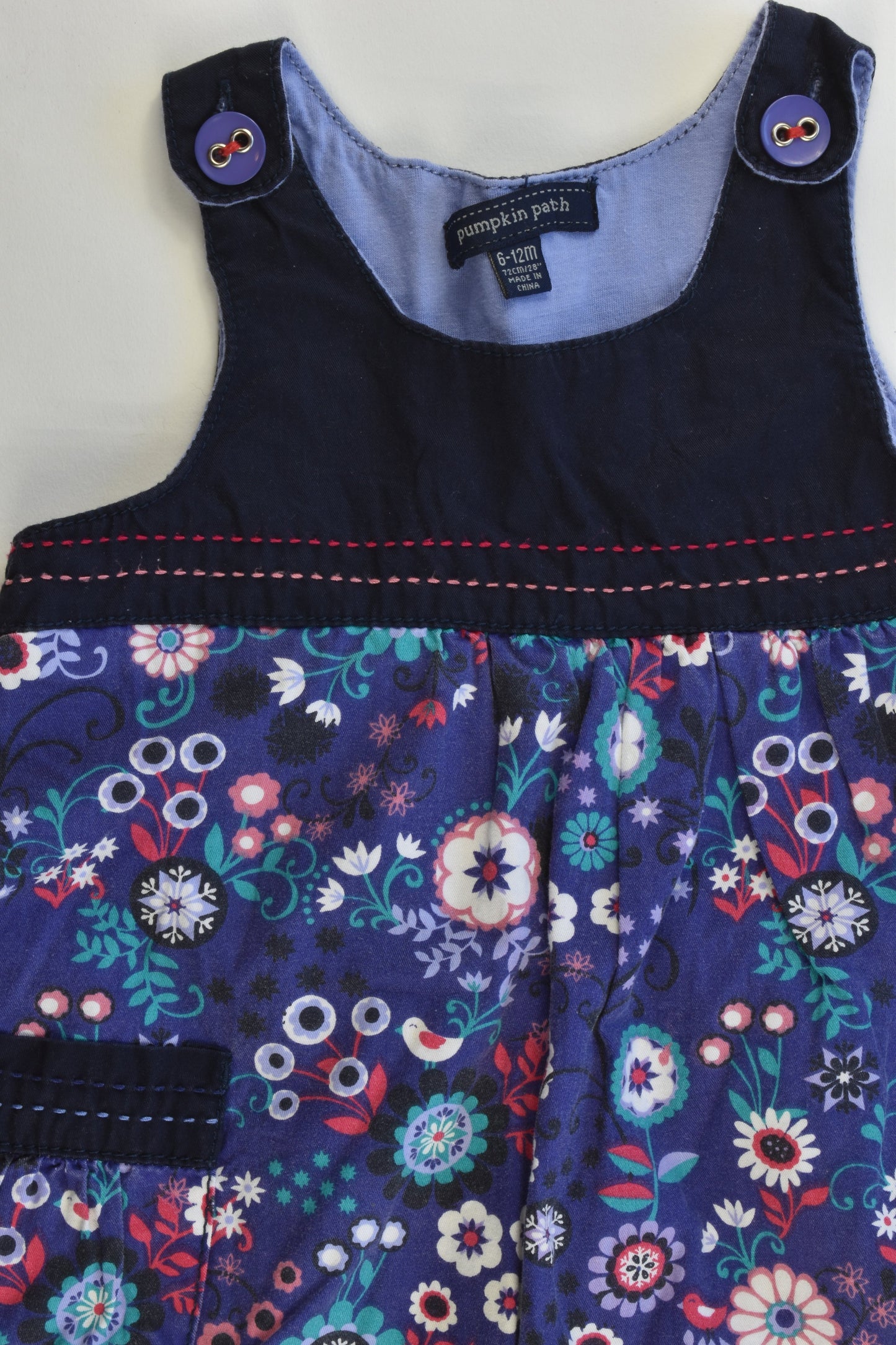 Pumpkin Patch 6-12 months Lined Floral Dress