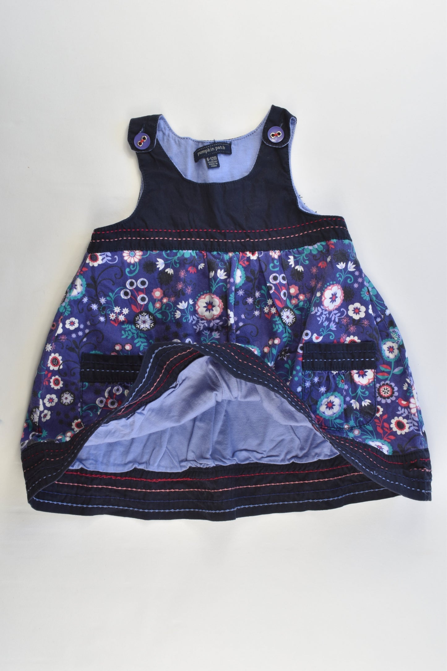 Pumpkin Patch 6-12 months Lined Floral Dress