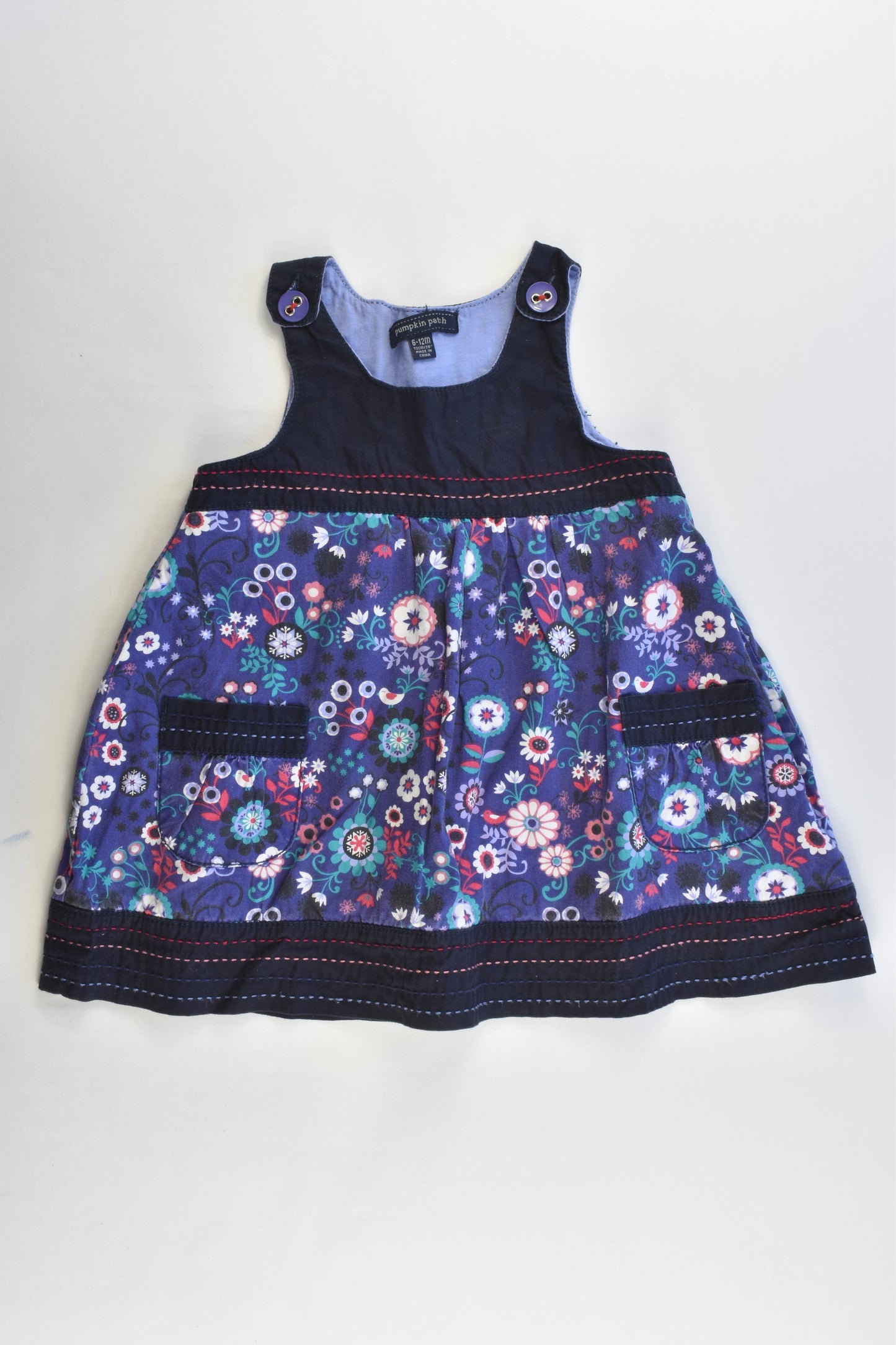 Pumpkin Patch 6-12 months Lined Floral Dress