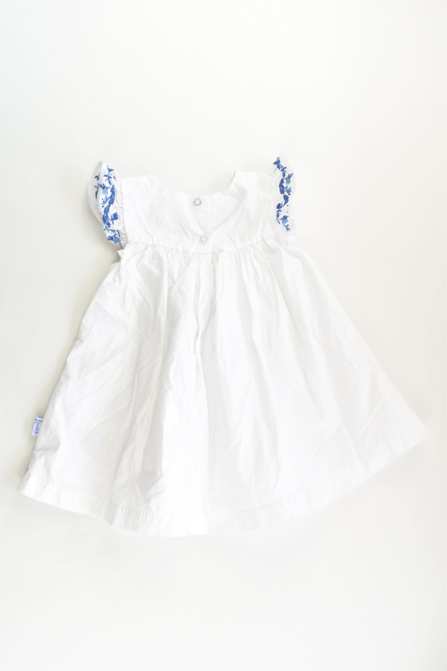 Pumpkin Patch Size 00 (3-6 months) Lined Dress with Floral Embroidery