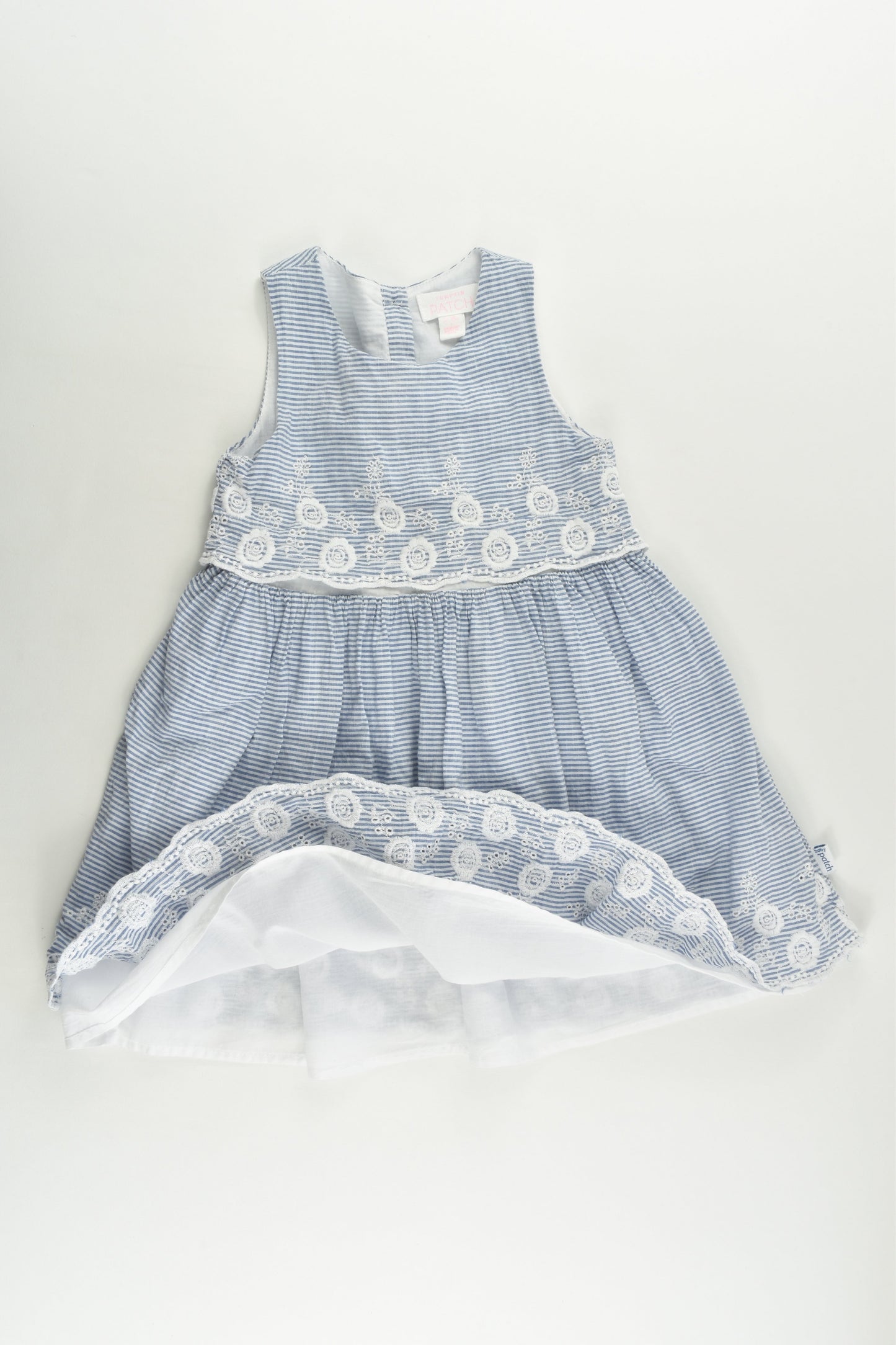 Pumpkin Patch Size 1 (12-18 months) Lined Dress with Lace Details