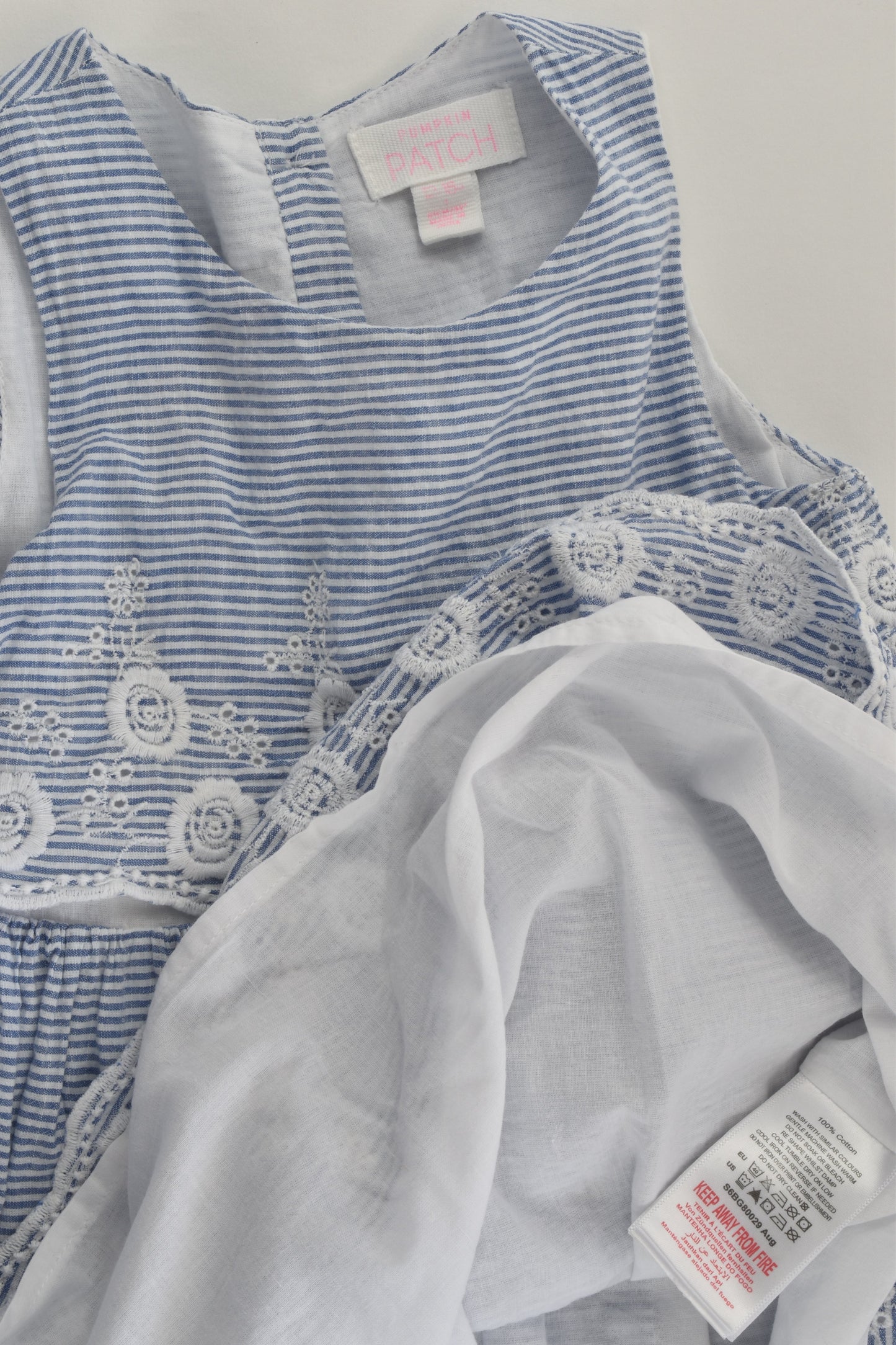 Pumpkin Patch Size 1 (12-18 months) Lined Dress with Lace Details
