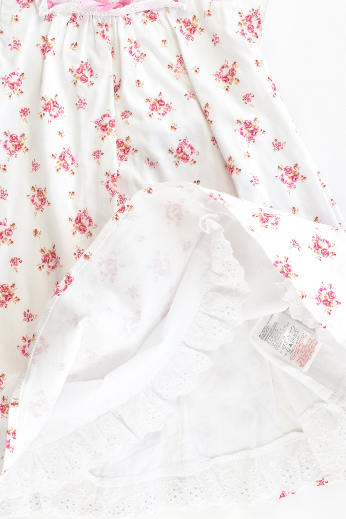 Pumpkin Patch Size 12-18 months Floral Lined Dress
