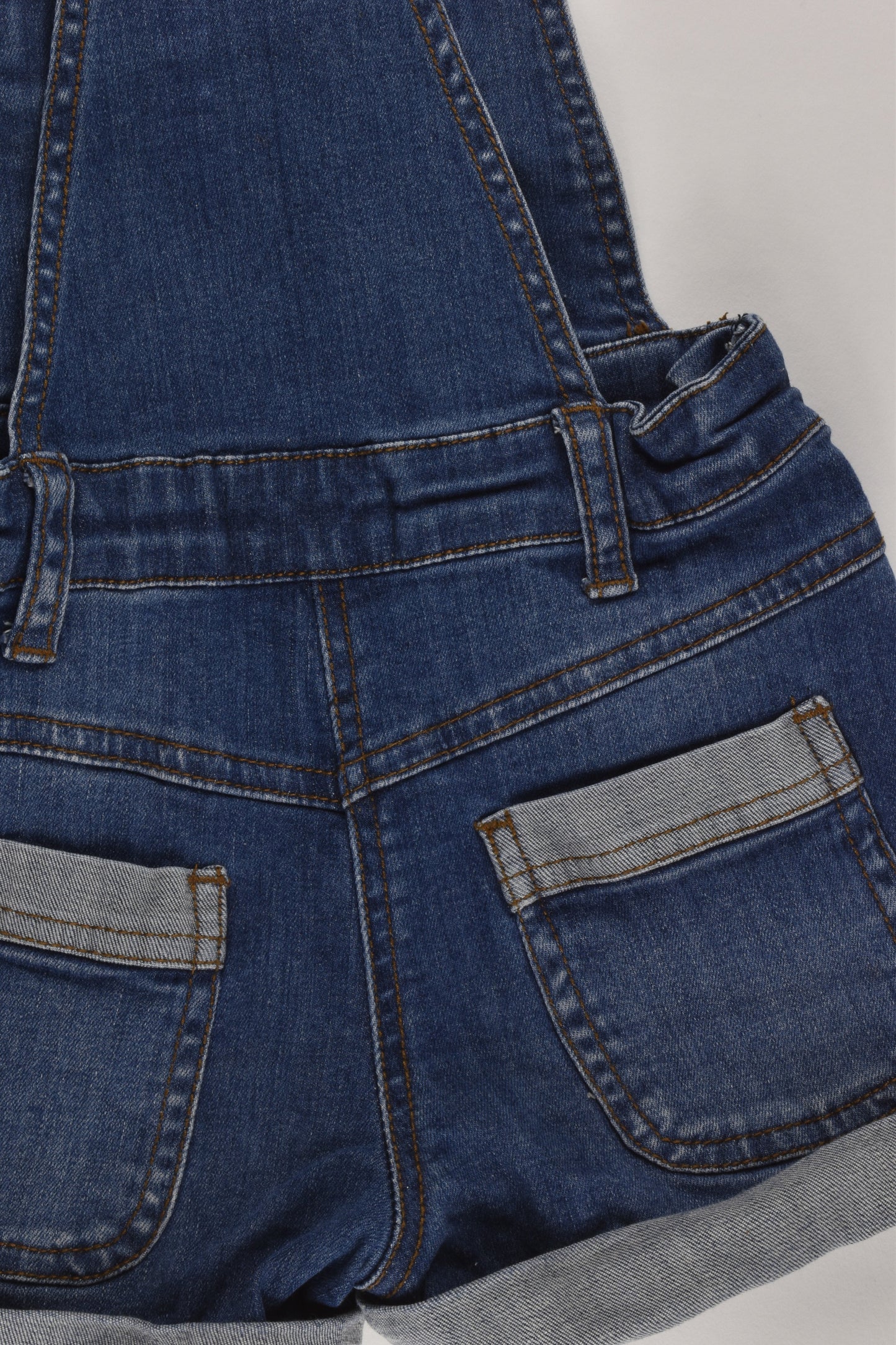 Pumpkin Patch Size 2 Stretchy Denim Short Overalls