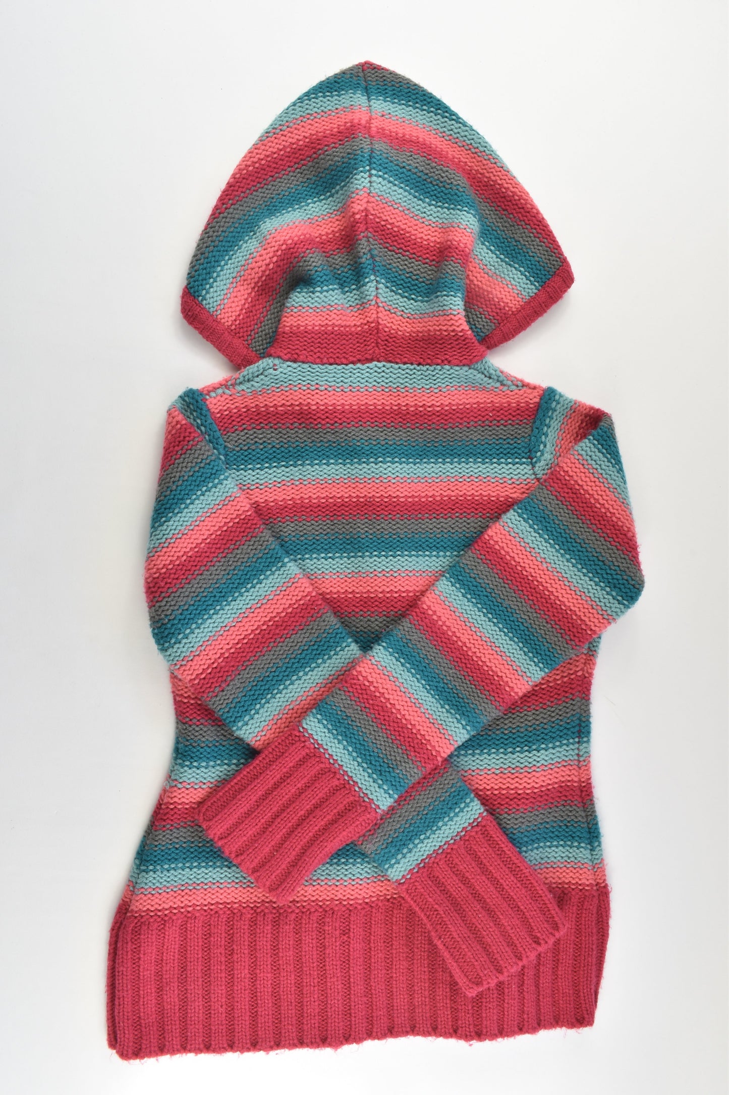 Pumpkin Patch Size 7 Knitted Hooded Jumper