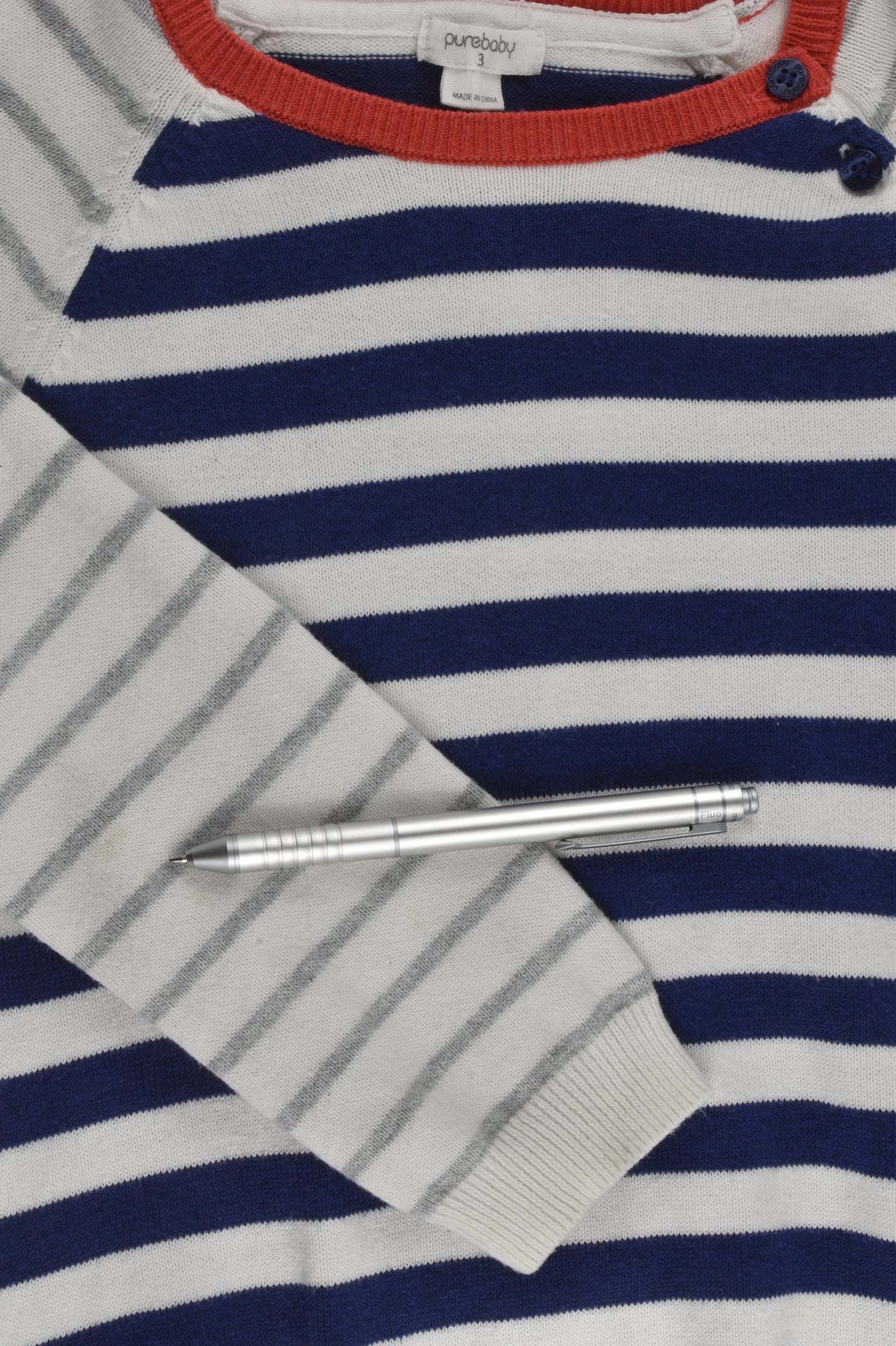 Purebaby Size 3 Striped Knitted Jumper