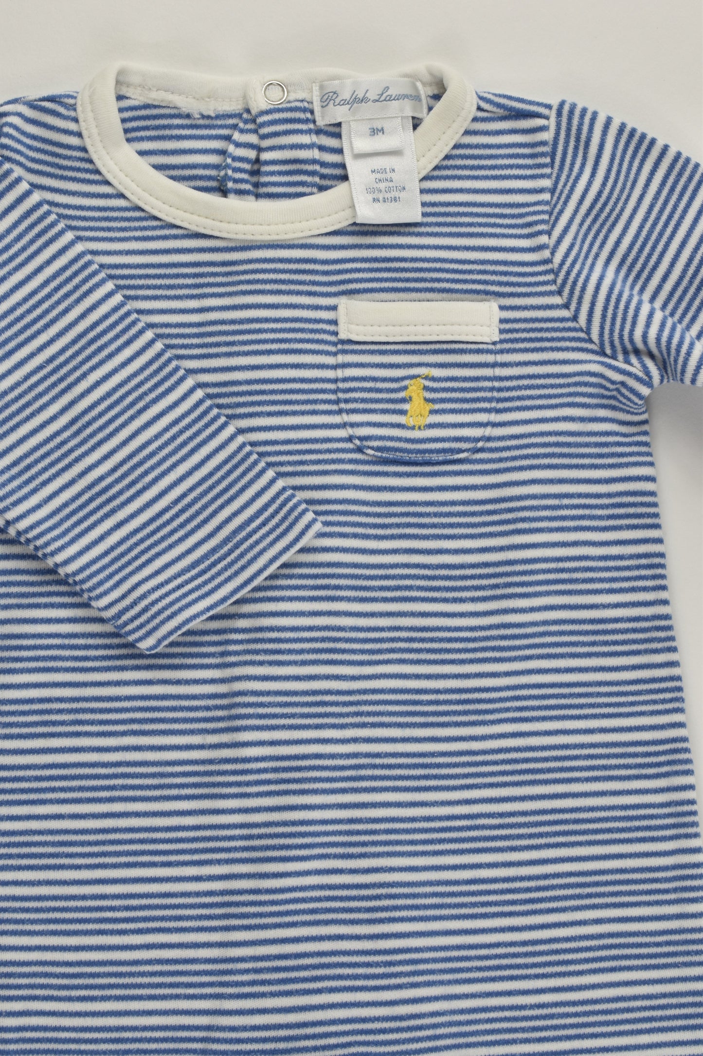 Ralph Lauren Size 000 (3 months) Striped Romper