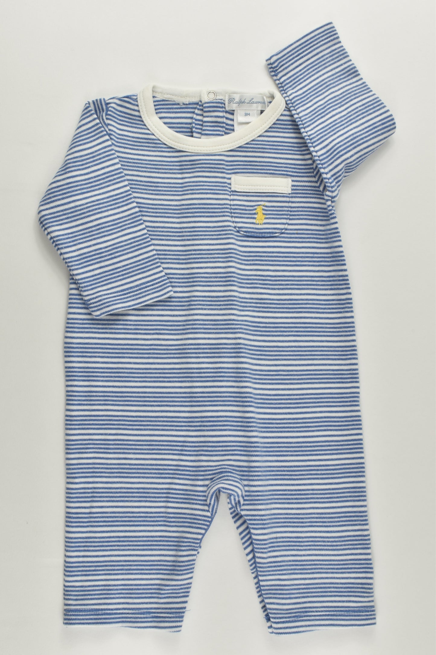 Ralph Lauren Size 000 (3 months) Striped Romper