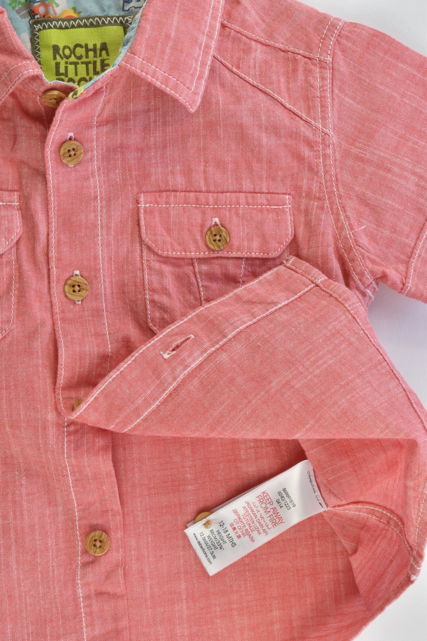 Rocha Little Rocha (Debenhams) Size 1 Collared Casual Shirt