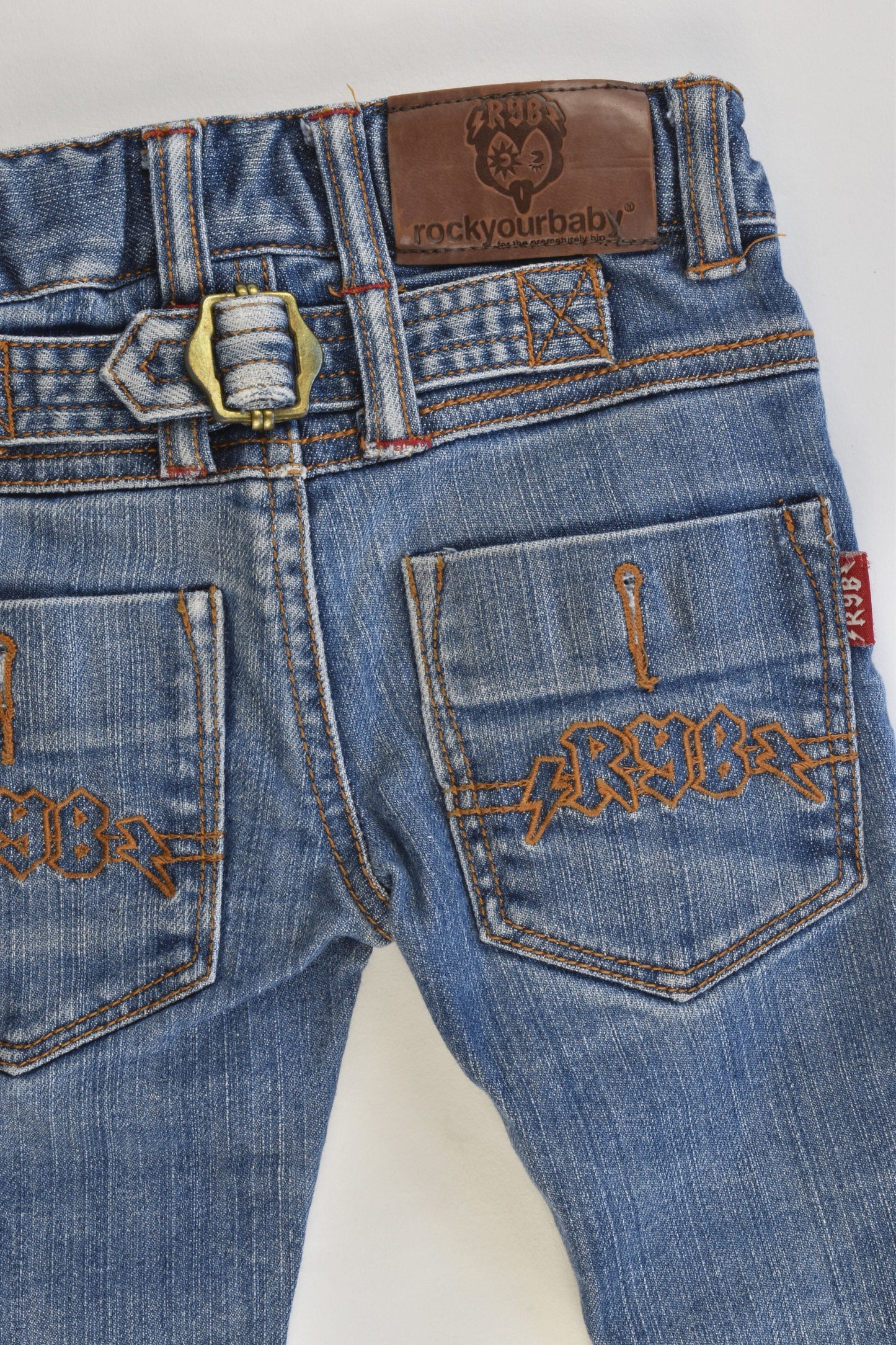 Rock Your Baby Size 0 (80 cm) Stretchy Denim Pants