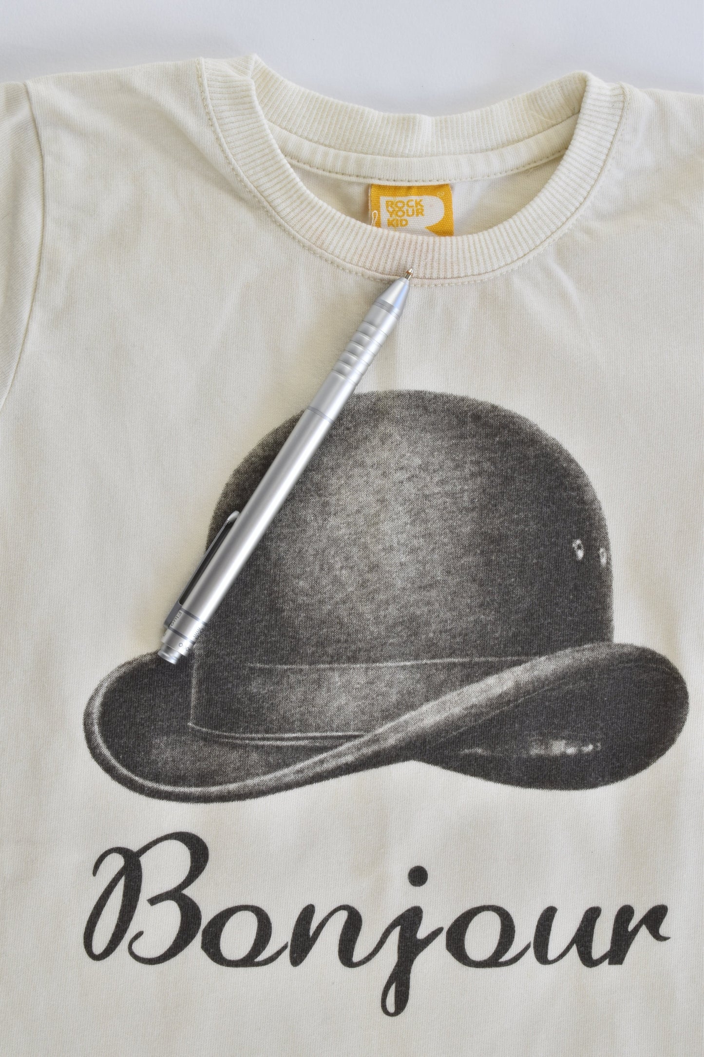 Rock Your Kid Size 4 'Bonjour' T-shirt