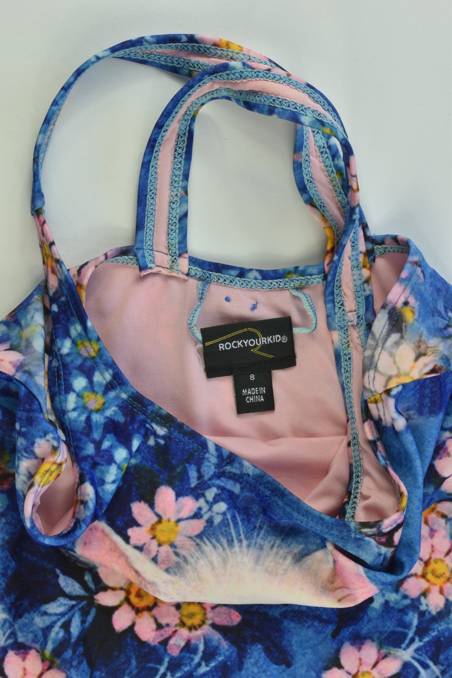 Rock Your Kid Size 8 Lined Kitty Bathers