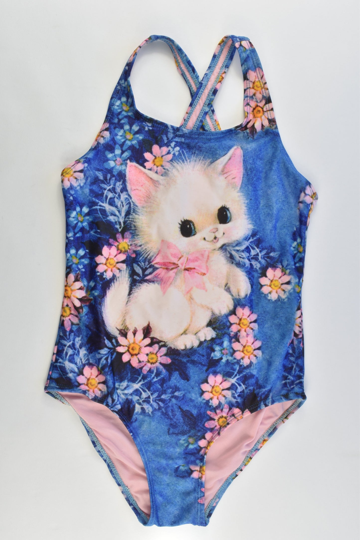 Rock Your Kid Size 8 Lined Kitty Bathers