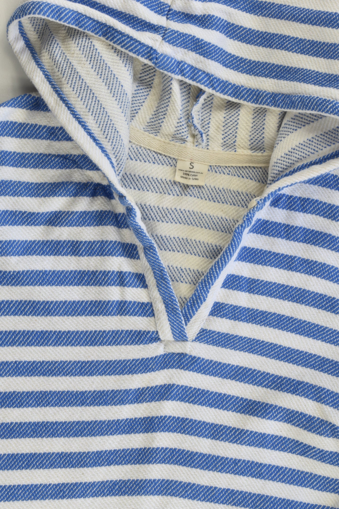 Sämmimis Australia Size S (2-5 years) AMALFI Kids Hooded Turkish Towel Royal Blue/White