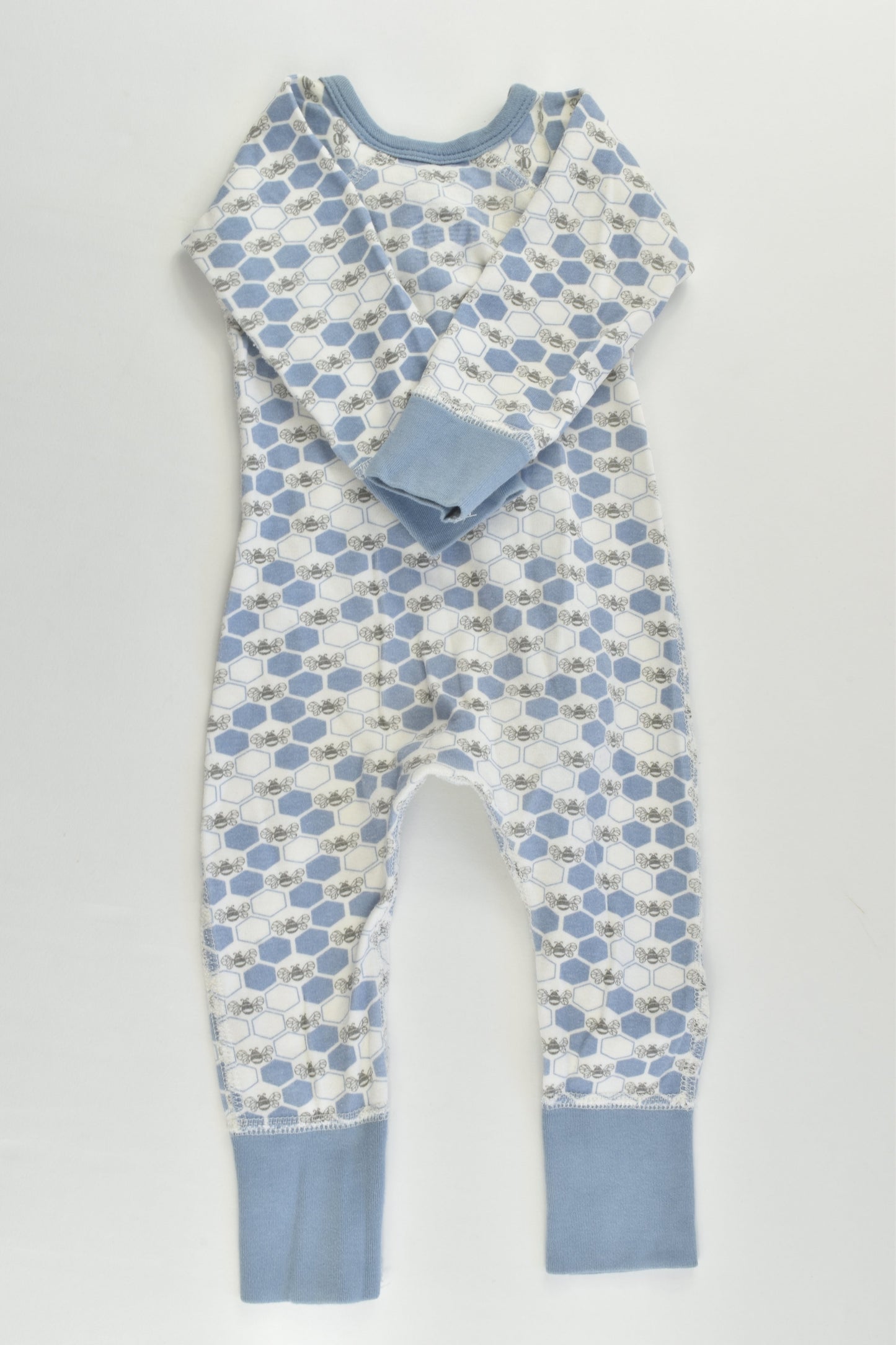 Sapling (Australia) Size 000 (0-3 months) Organic Bees Zip Romper