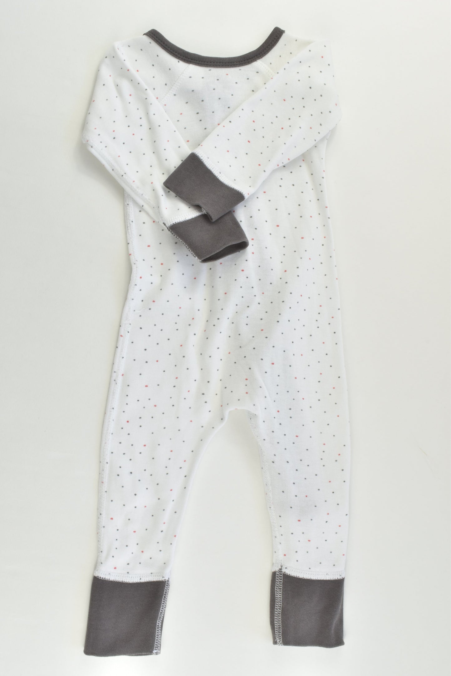 Sapling (Australia) Size 000 (0-3 months) Organic Dots Zip Romper
