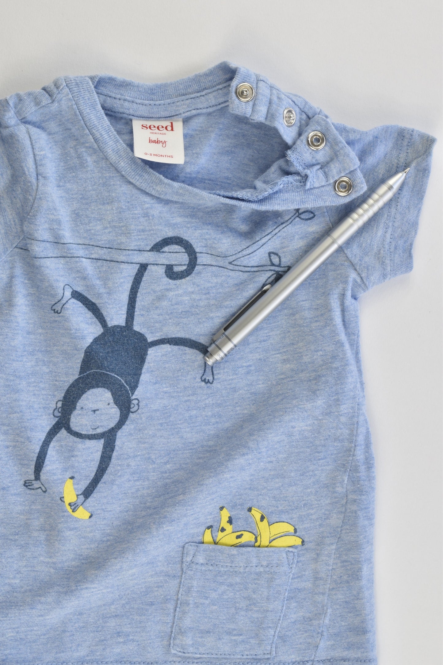 Seed Heritage Size 0-3 months (000) Monkey and Bananas T-shirt