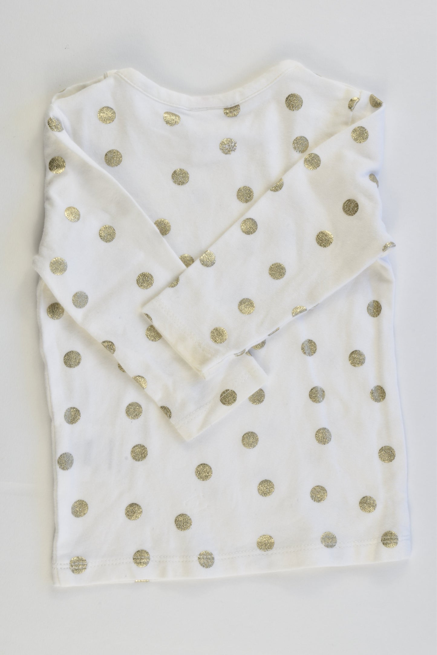 Seed Heritage Size 000 (0-3 months) Golden Polka Dots Top