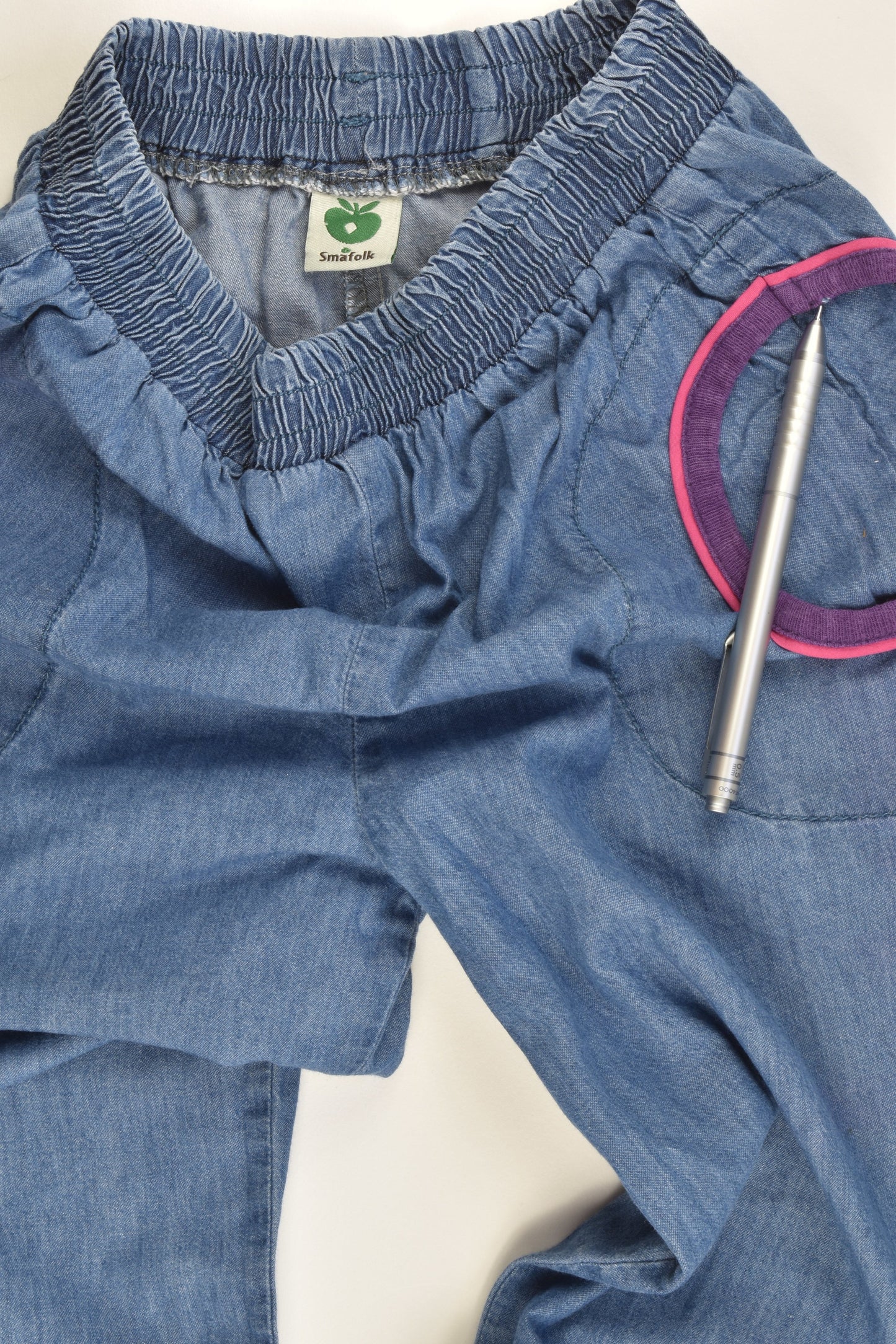 Småfolk Sweden Size 7-8 (122-128 cm) Soft and Light Denim Pants