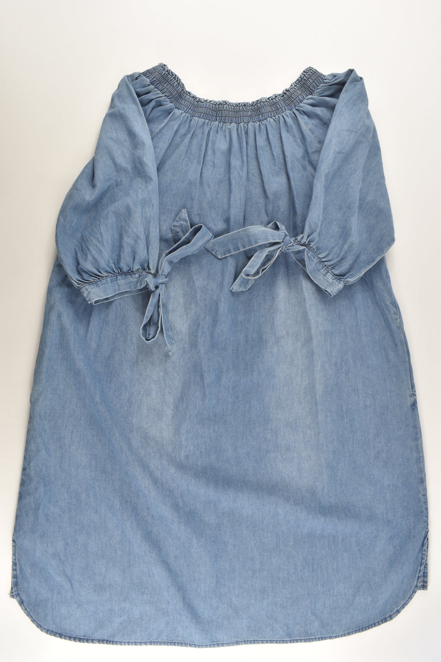 Somerset Bay Size 11-12 Lightweight Denim Dress with Floral Embroidery