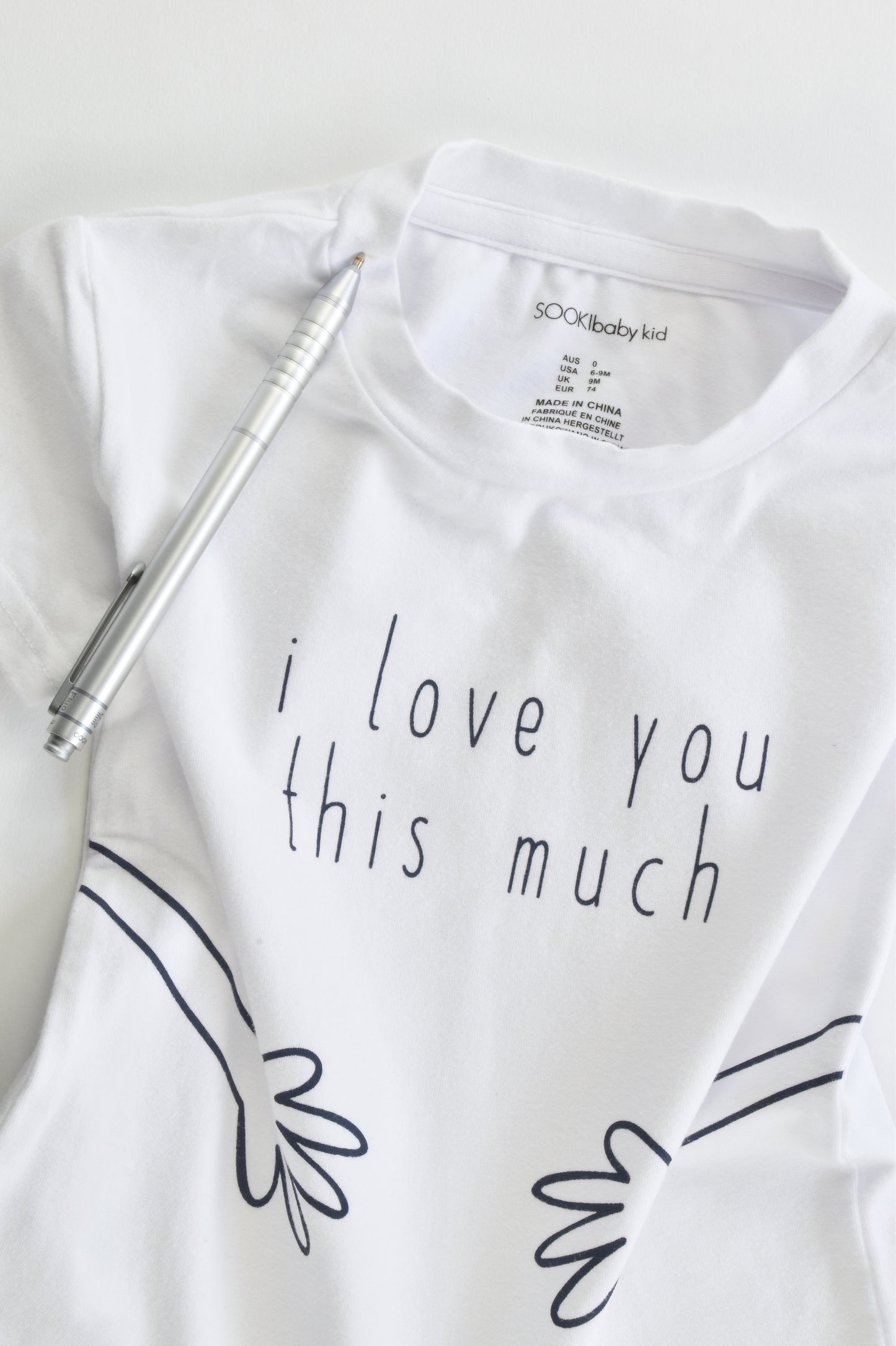 SOOKIbaby kid Size 0 'I Love You This Much' T-shirt