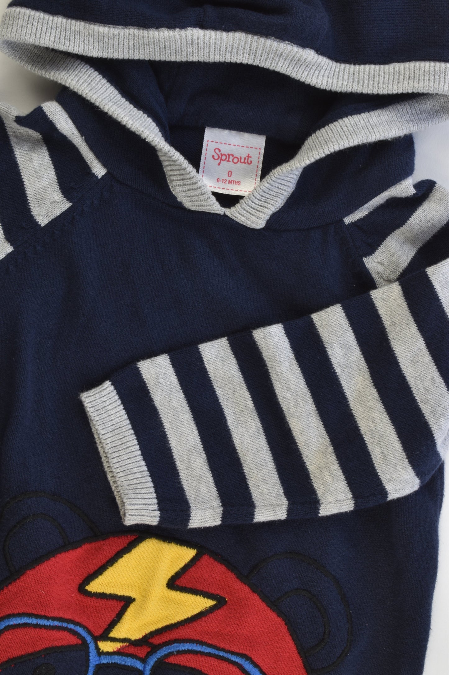 Sprout Size 0 (6-12 months) Knitted Hooded Bear Jumper