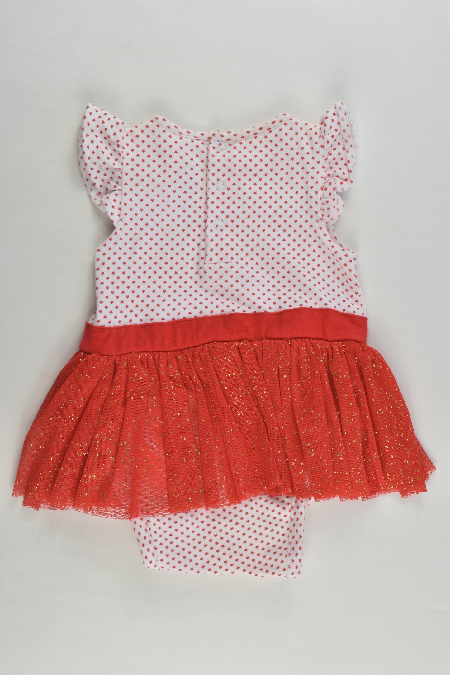 Sprout Size 00 Stars Bodysuit with Tulle