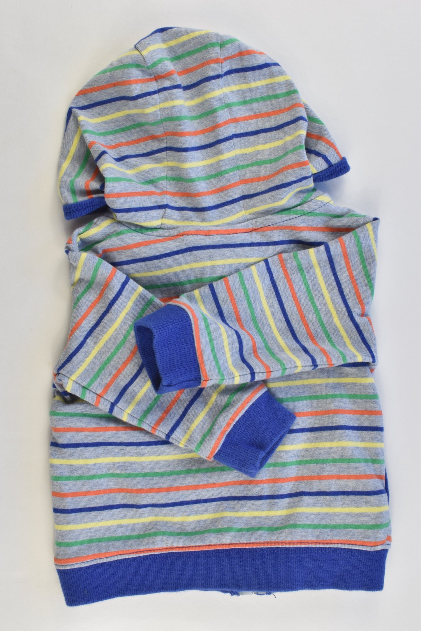 Sprout Size 00 Striped Hooded Jumper