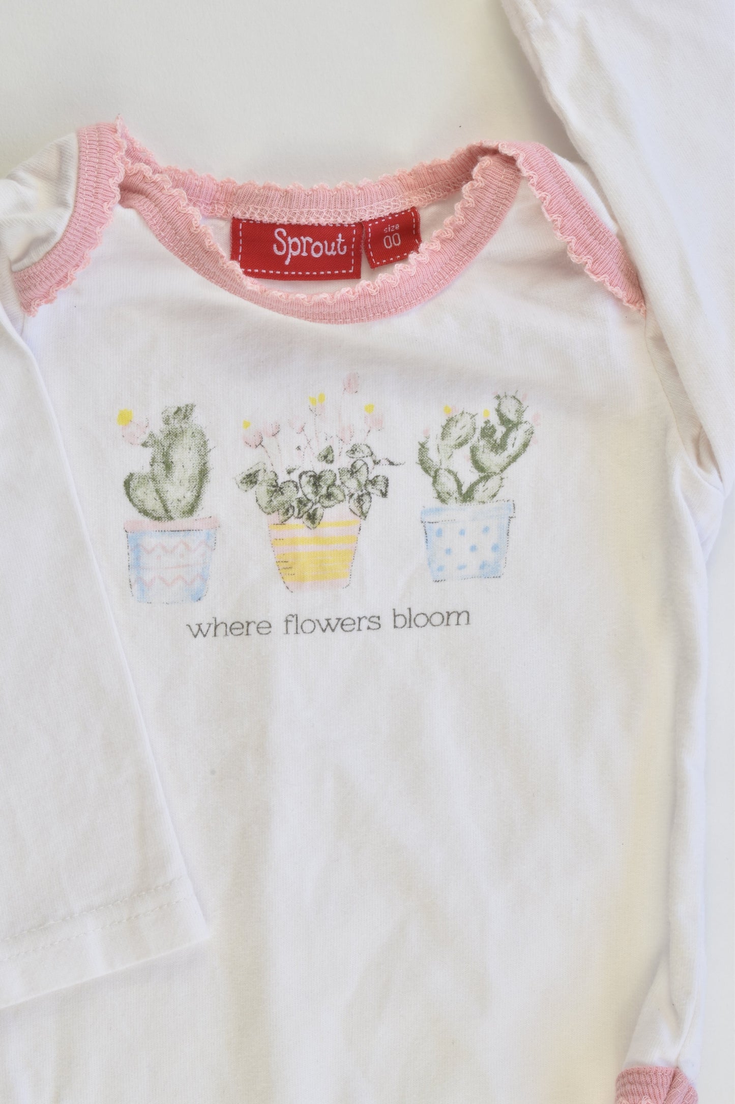 Sprout Size 00 "Where Flowers Bloom" Bodysuit