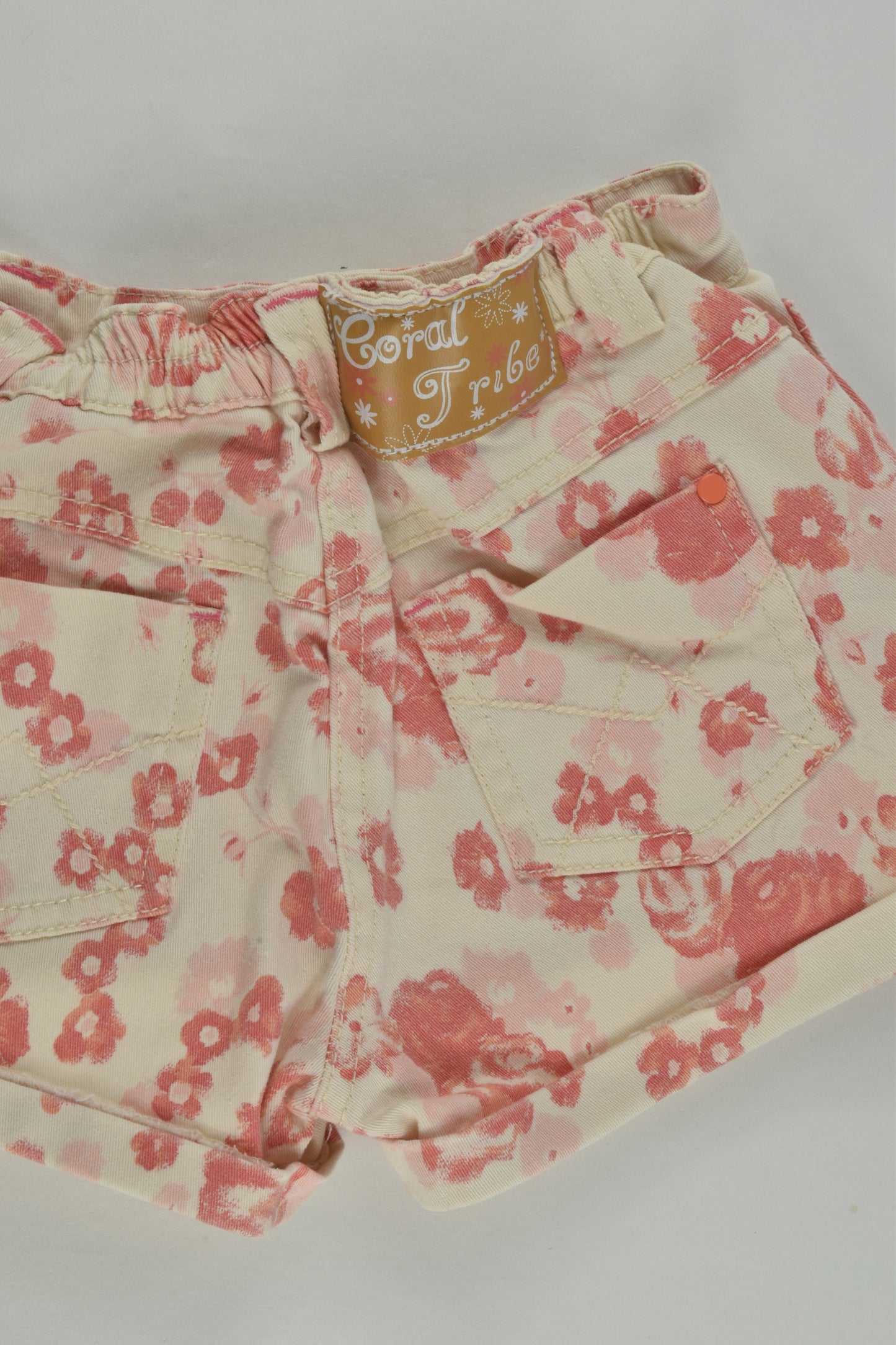 St Bernard for Dunnes Stores Size 2-3 Stretchy 'Coral Tribe' Shorts