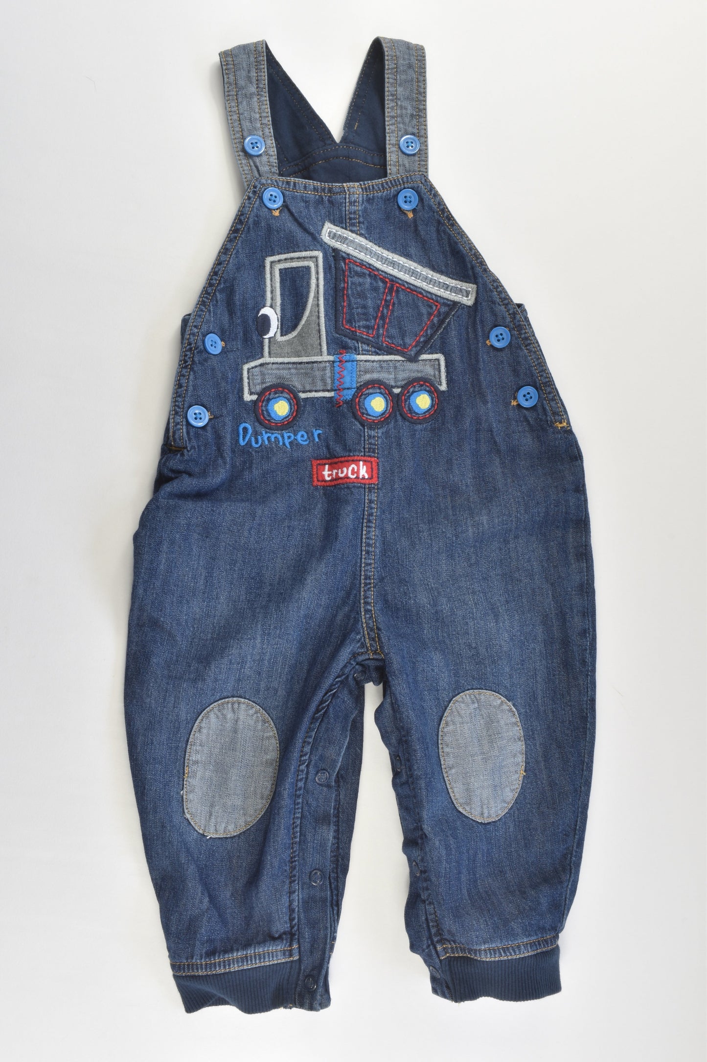 St Bernard Size 0 (9-12 months) Fully Lined Dumper Truck Denim Overalls