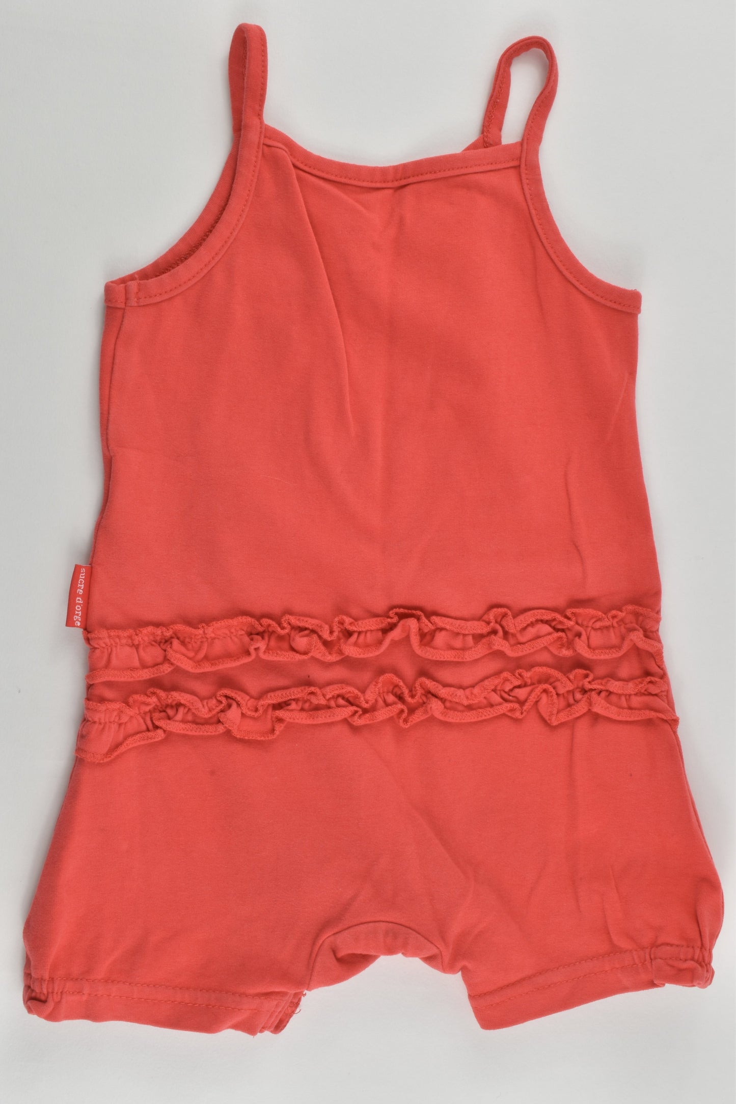 Sucre D'Orge (France) Size 0 (9 months, 74 cm) Playsuit with Ruffle at the Back