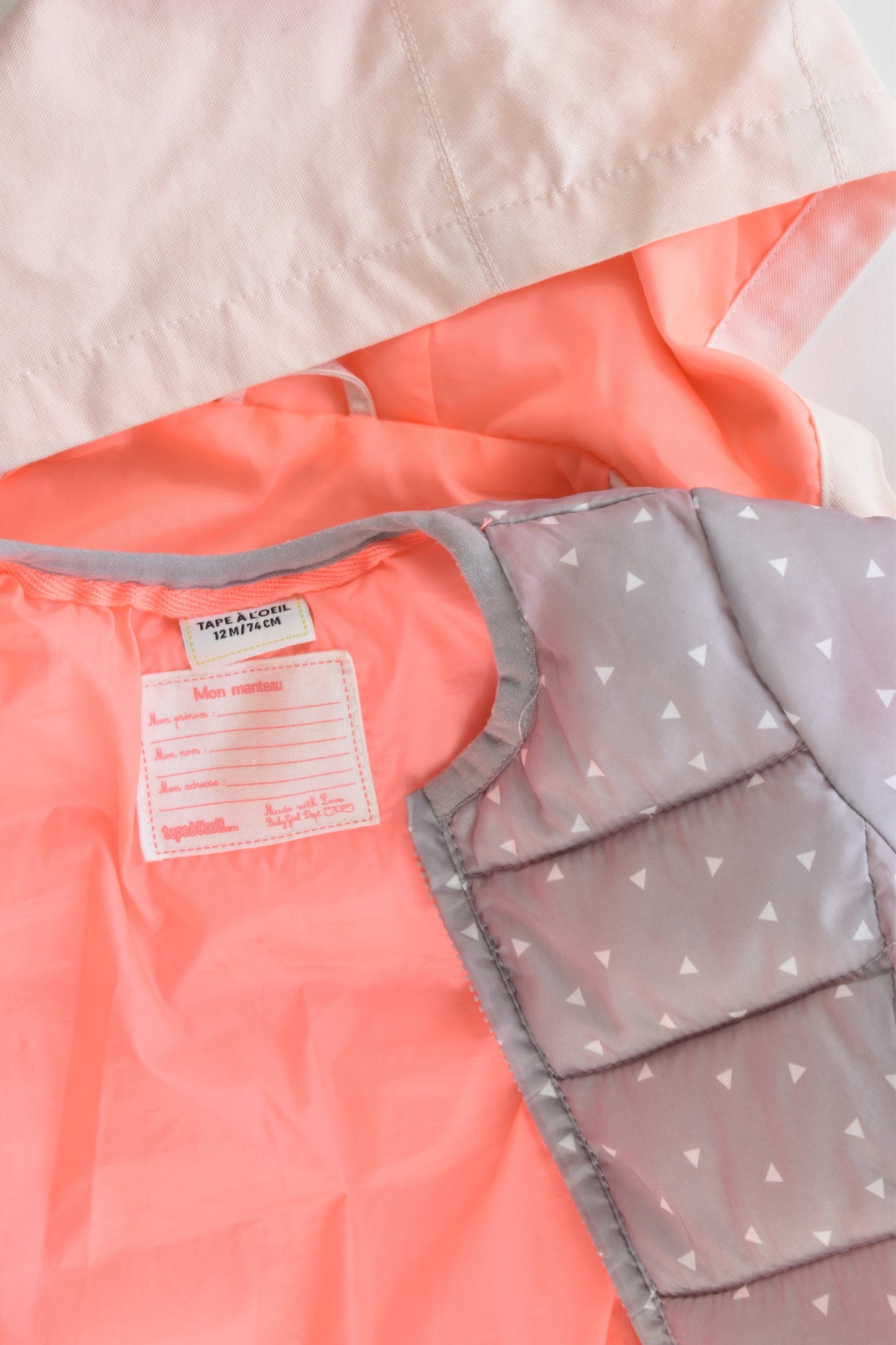 Tape à L'Oeil (France) Size 0-1 (12 months, 74 cm) 2-in-1 Jacket