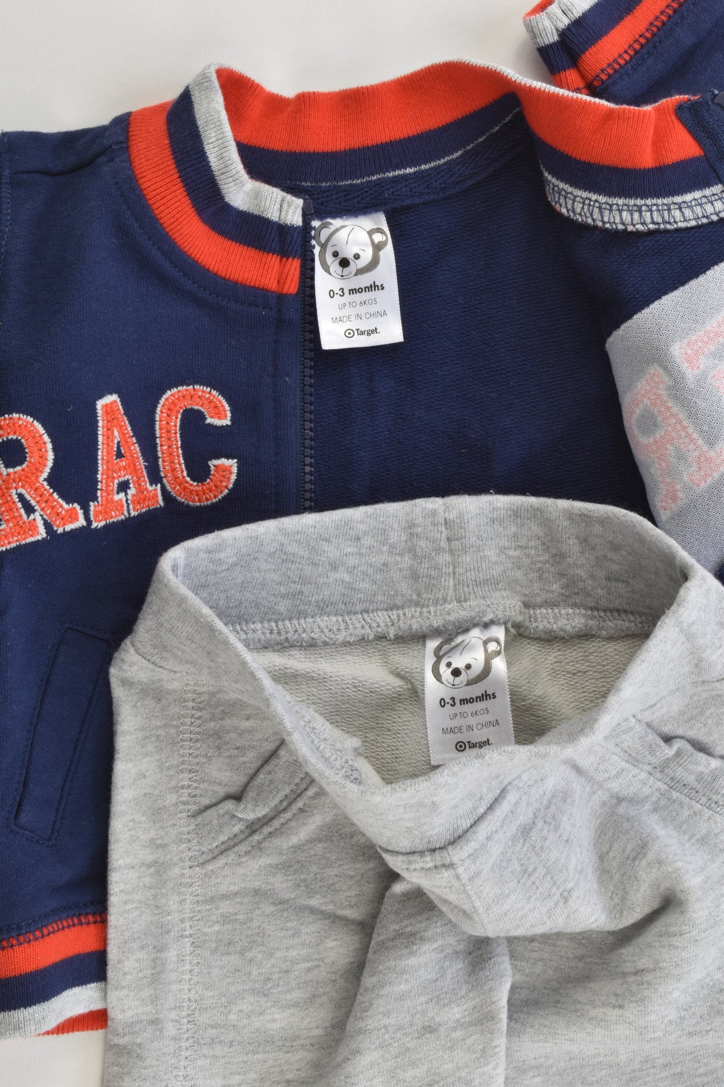 Target Size 0-3 months (000) 'Racers' Zip Sweater and Track Pants