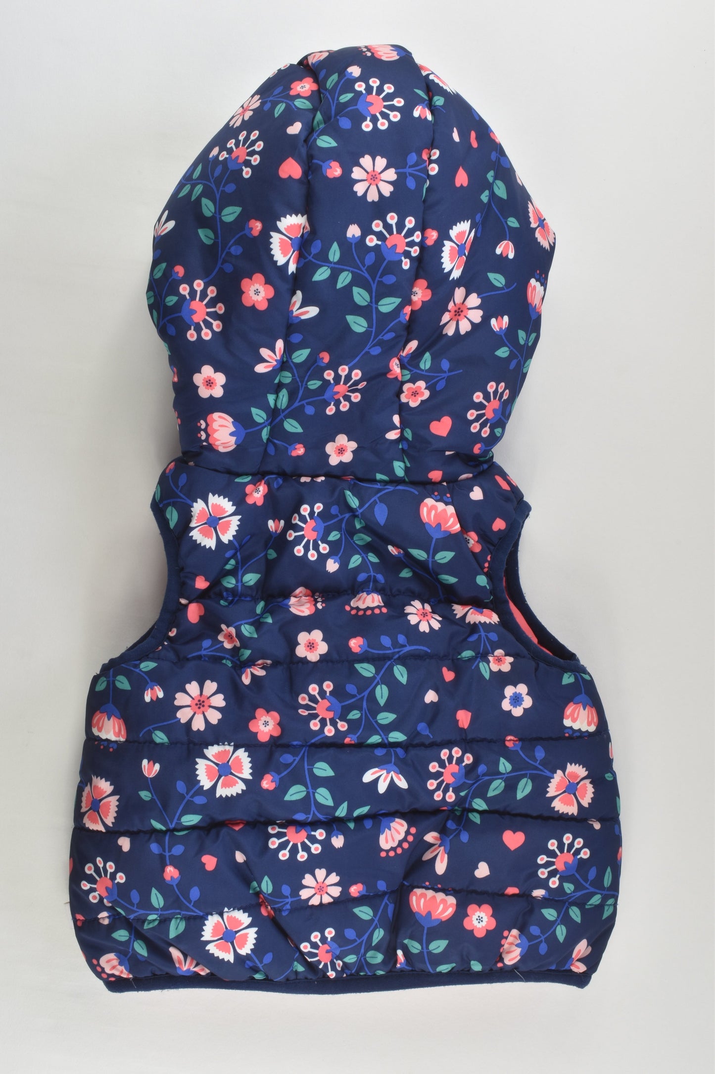Target Size 0 (6-12 months) Floral Hooded Puffer Vest