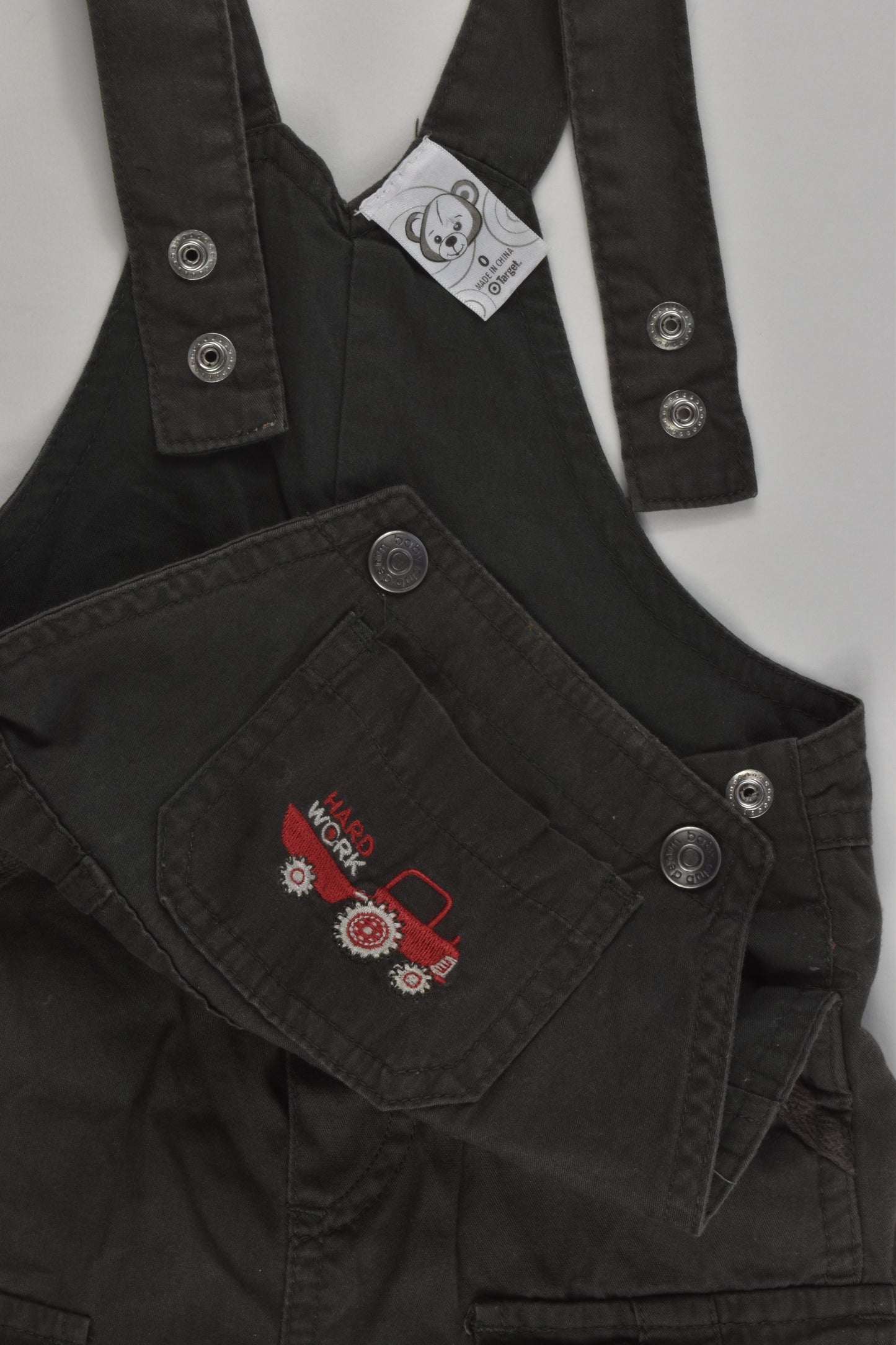 Target Size 0 'Work Hard' Tractor Lightweight Short Overalls