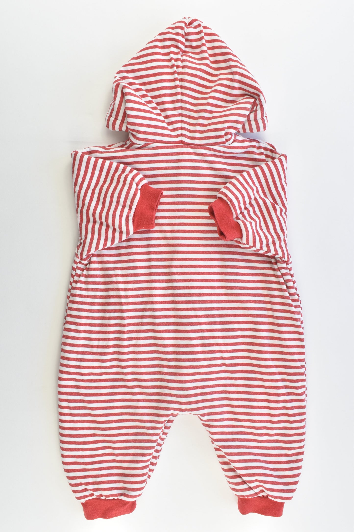 Target Size 00 (68 cm, 3-6 months) Vintage 'Baby Options' Striped Hooded Lightly Padded Pramsuit