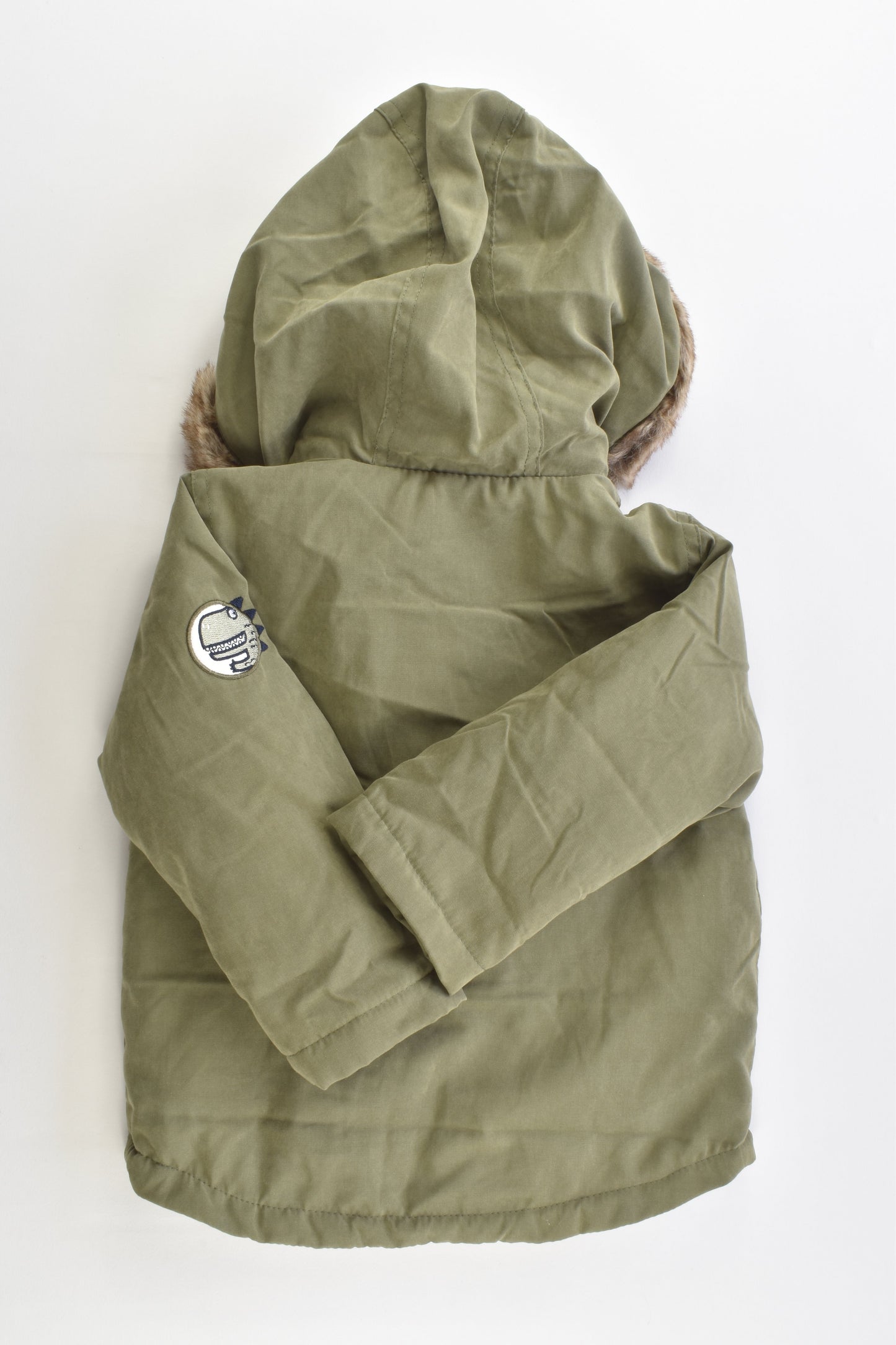Target Size 1 (12-18 months) Lightly Padded Hooded Jacket with Dinosaur Patch