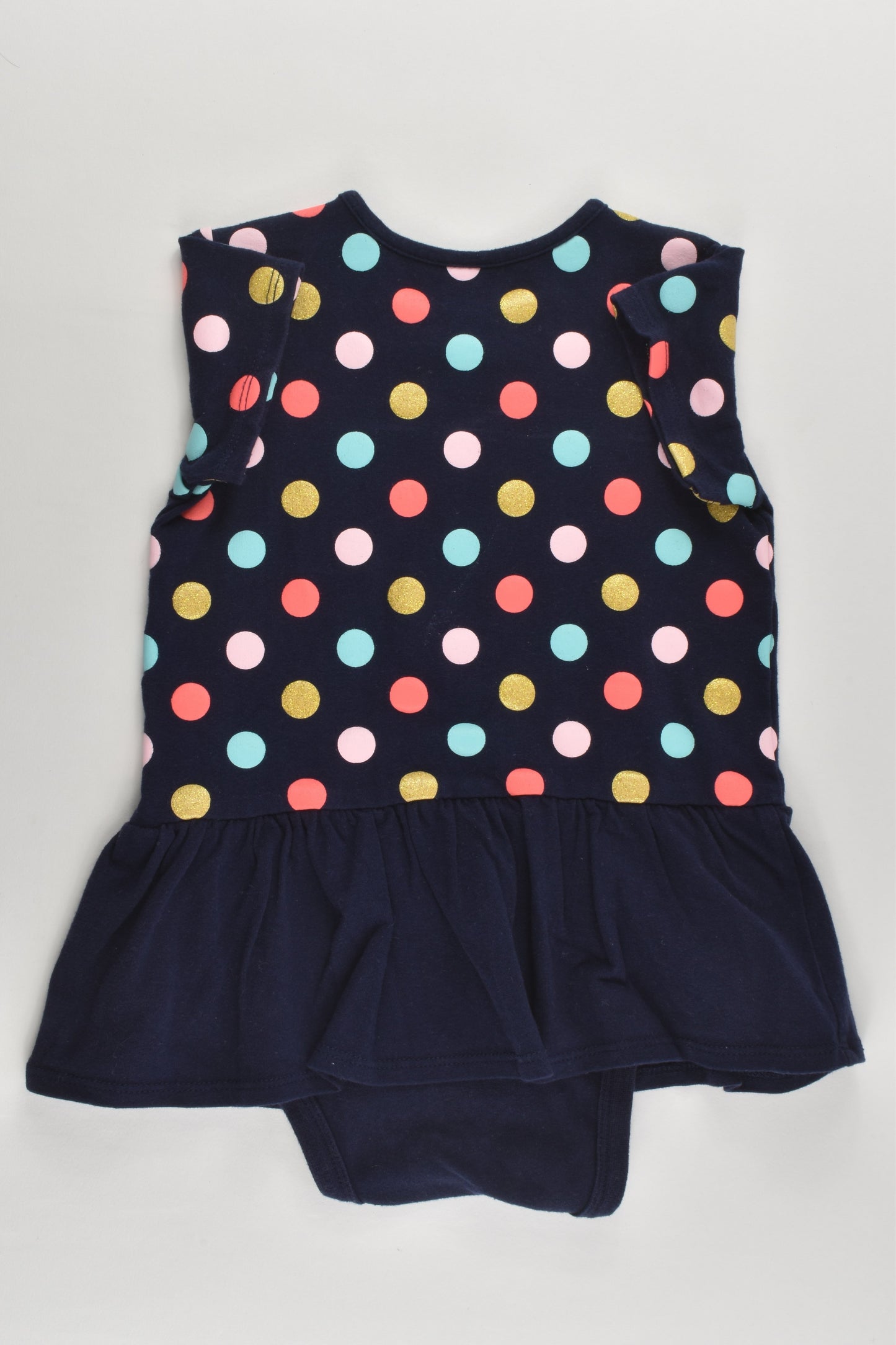Target Size 1 (12-18 months) Polka Dots Dress with Bodysuit Underneath