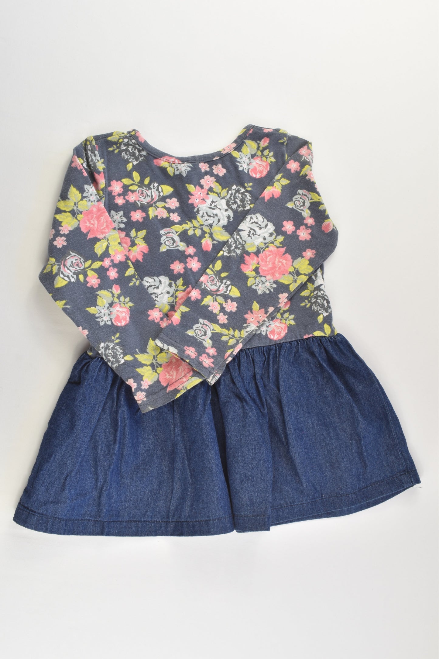 Target Size 2 Floral/Lightweight Denim Dress