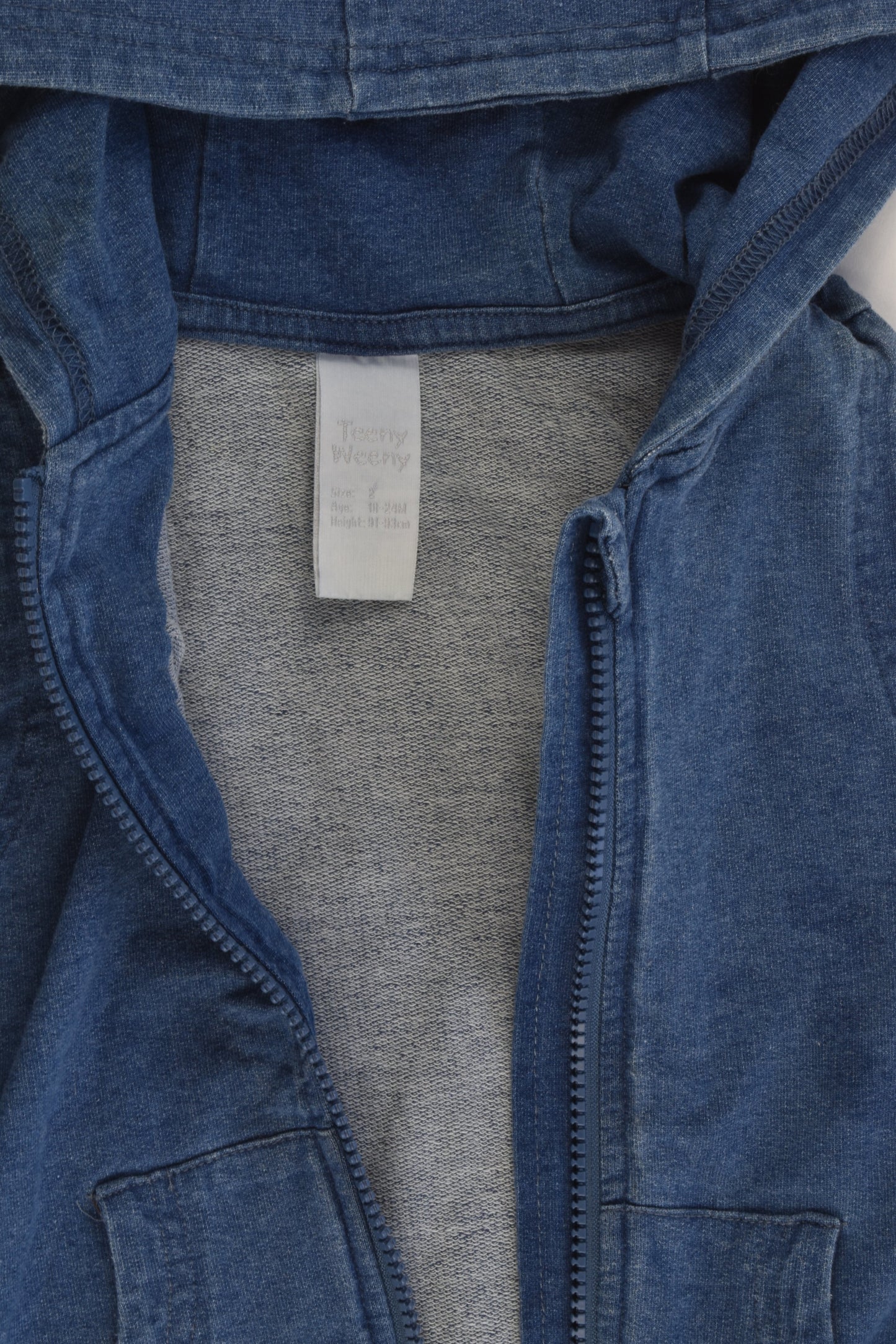 Teeny Weeny Size 2 Hooded Denim-like Vest