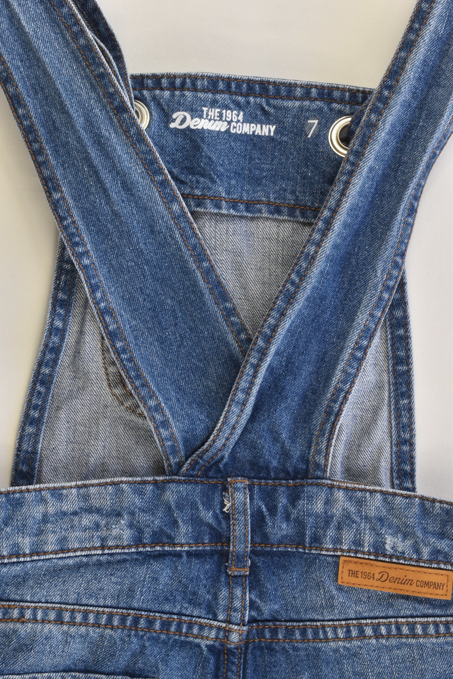 The 1964 Denim Company Size 7 Denim Short Overalls