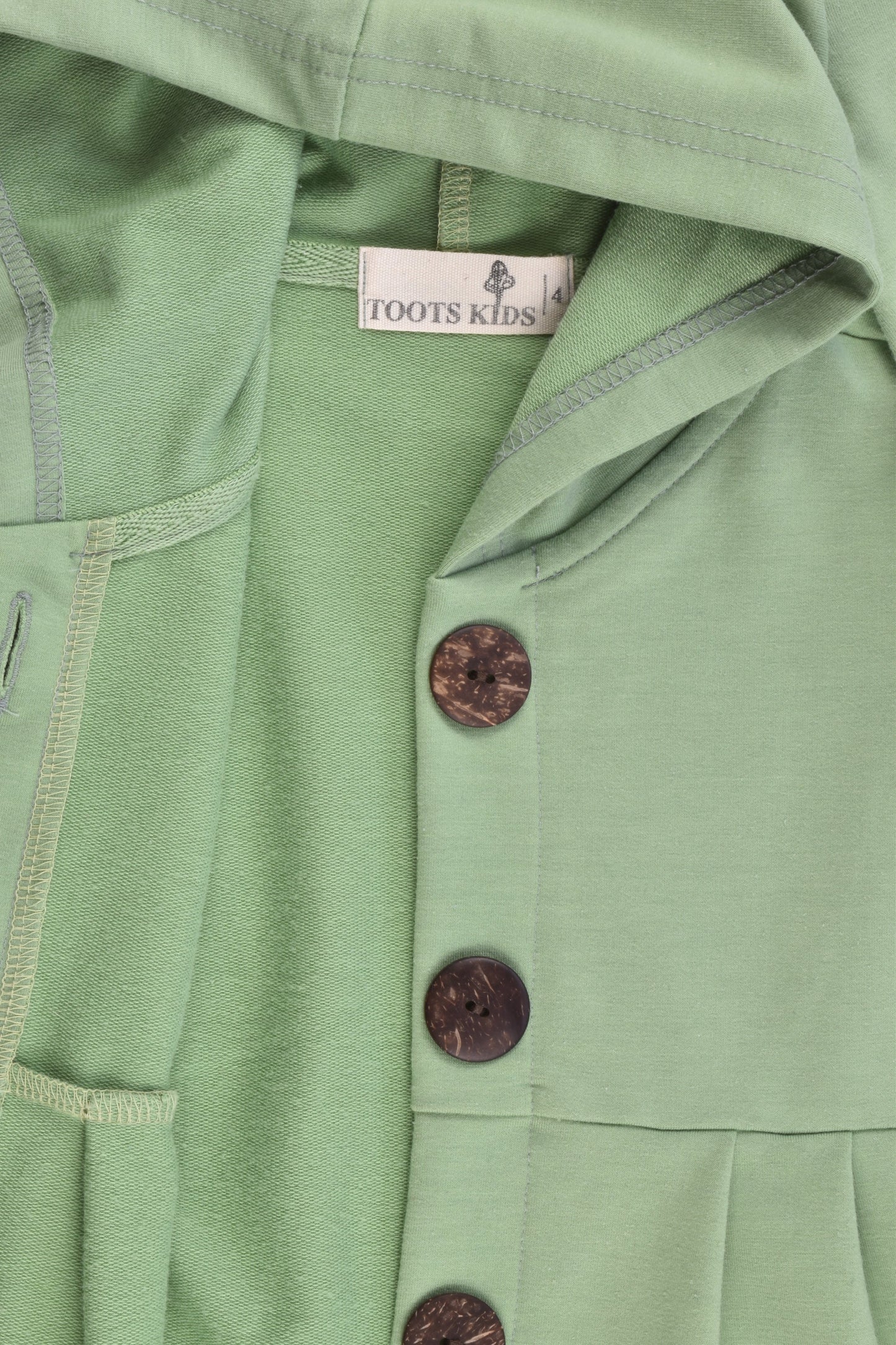 Toots Kids Australia Size 4 Clover Button Hoodie