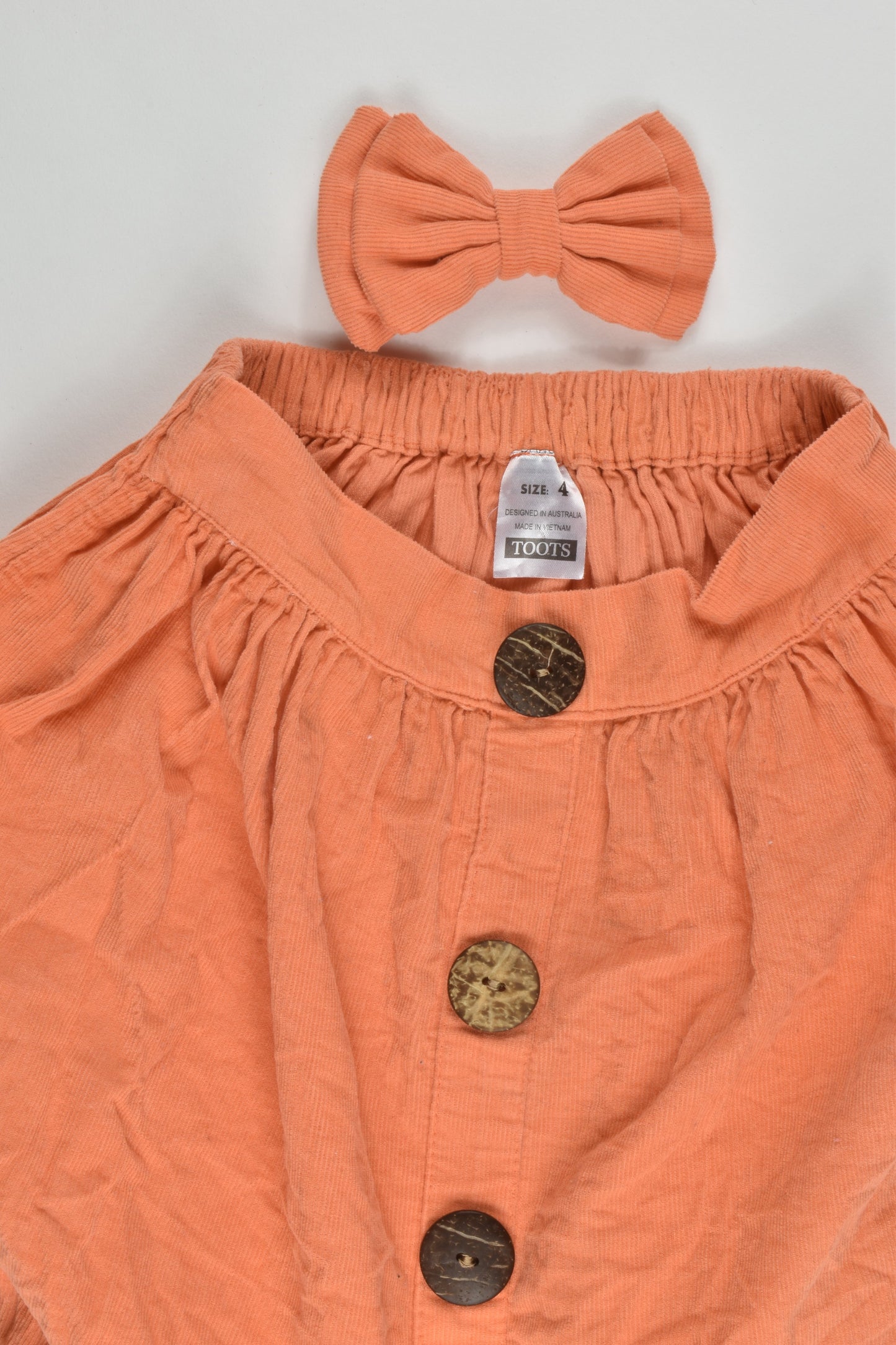 Toots Kids Size 4 Skirt and Bow