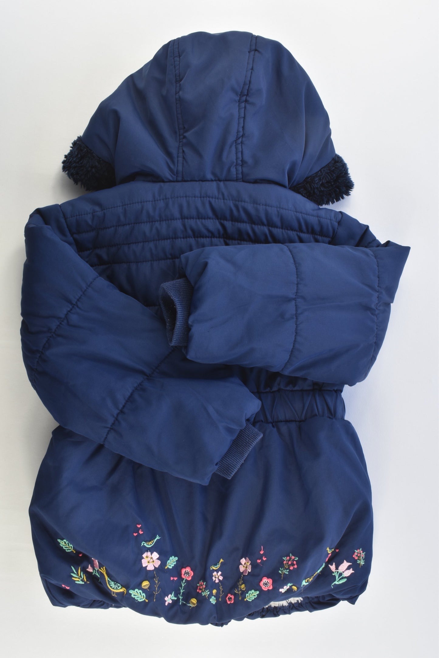 TU Size 2-3 (92-98 cm) Hooded Girls In The Garden Navy Jacket