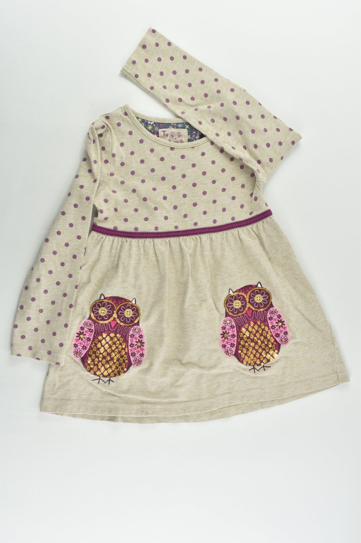 TU Size 2-3 (92-98 cm) Purple Owl Set