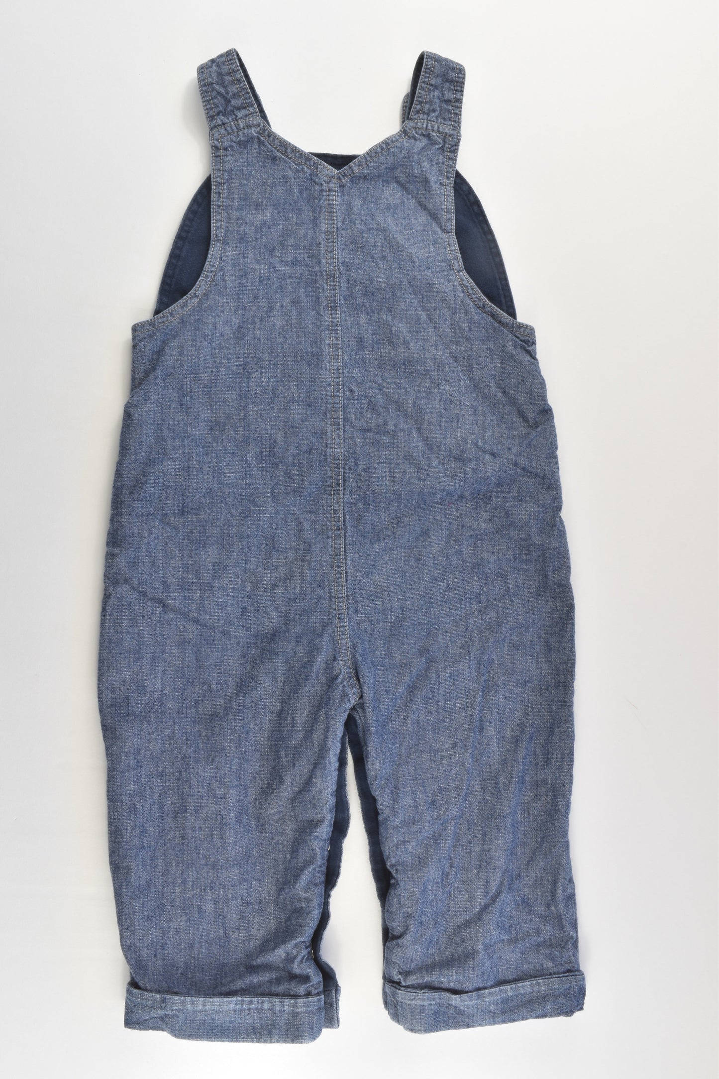 TU Size 2 (86-92 cm) Lined Giraffe and Tiger Denim Overalls