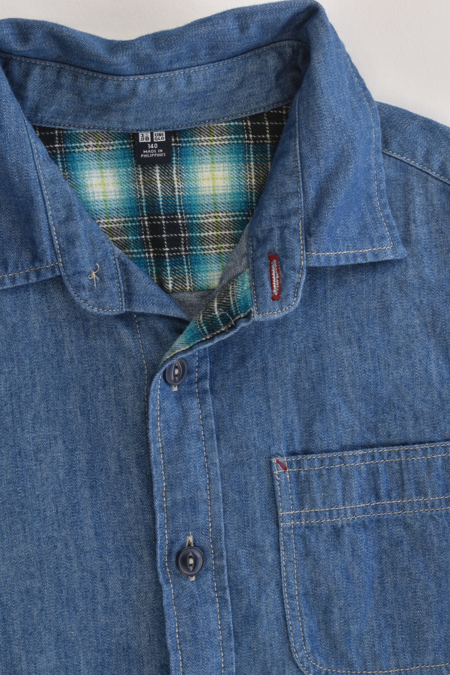 Uniqlo Size 140 cm (10) Collared Denim Shirt